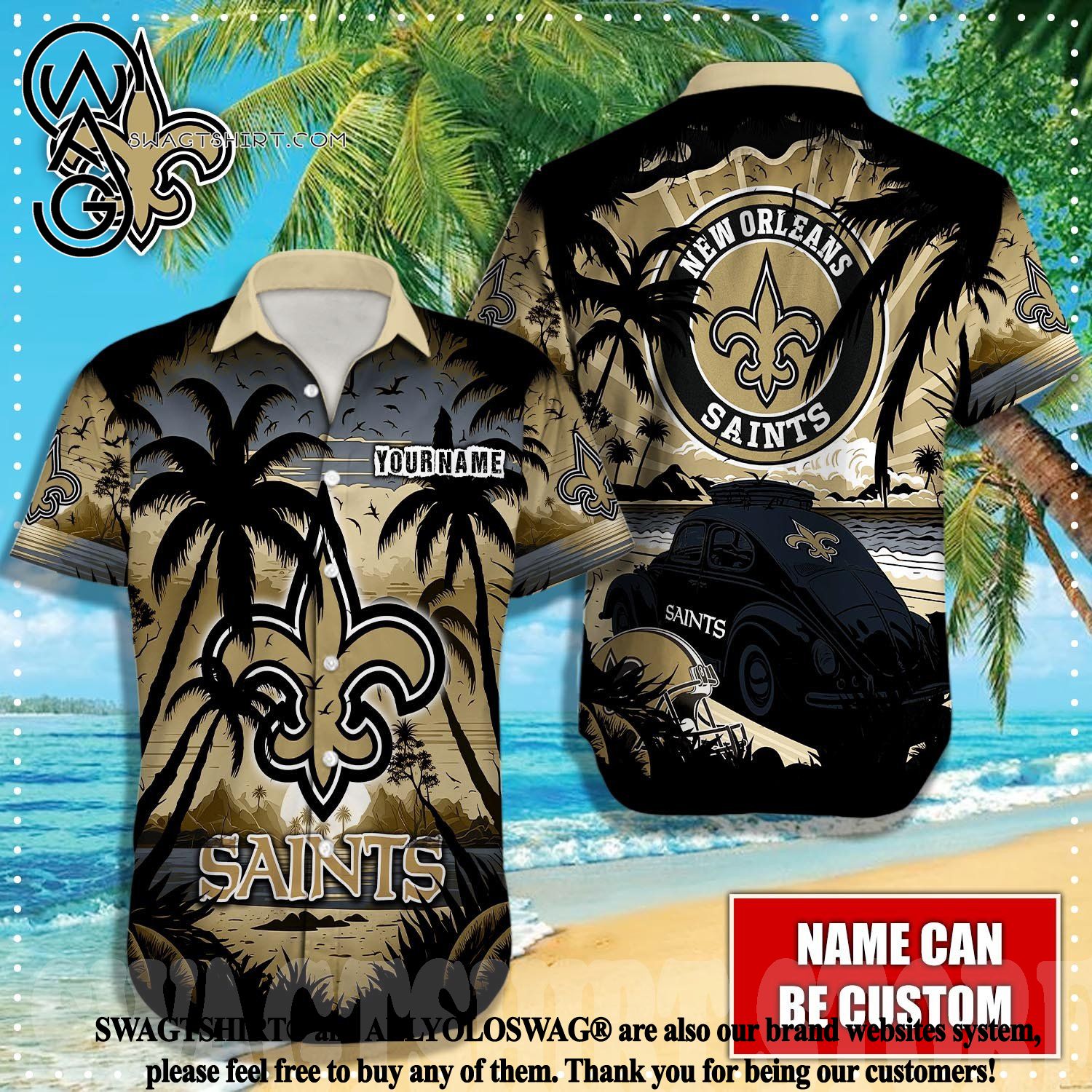 New Orleans Saints Hawaiian Shirt Nfl Football Personalized Aloha Hawaiian  Shirt - Limotees