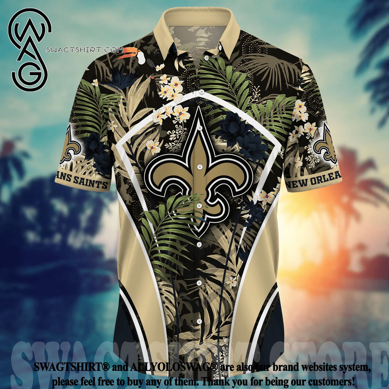 New Orleans Saints NFL Football 3D Hawaiian Shirt And Shorts For