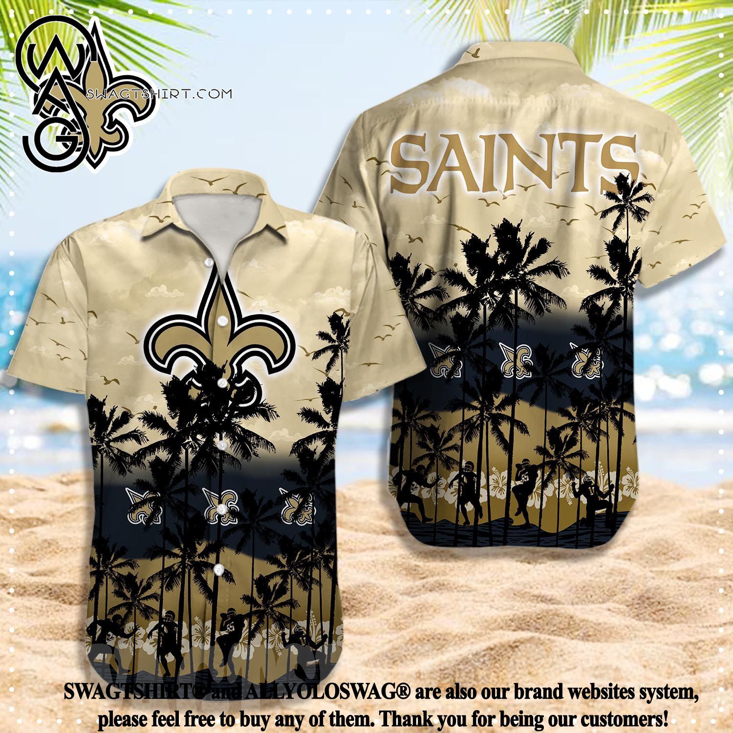 The best selling] New Orleans Saints NFL Independence Day Full Printing 3D  Hawaiian Shirt