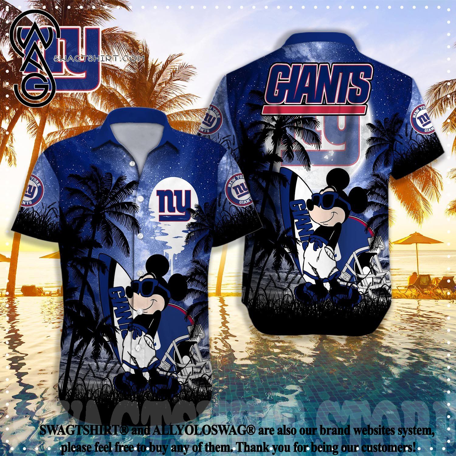 NFL New York Giants Hawaiian Shirt Special Floral Tropical Team Spirit