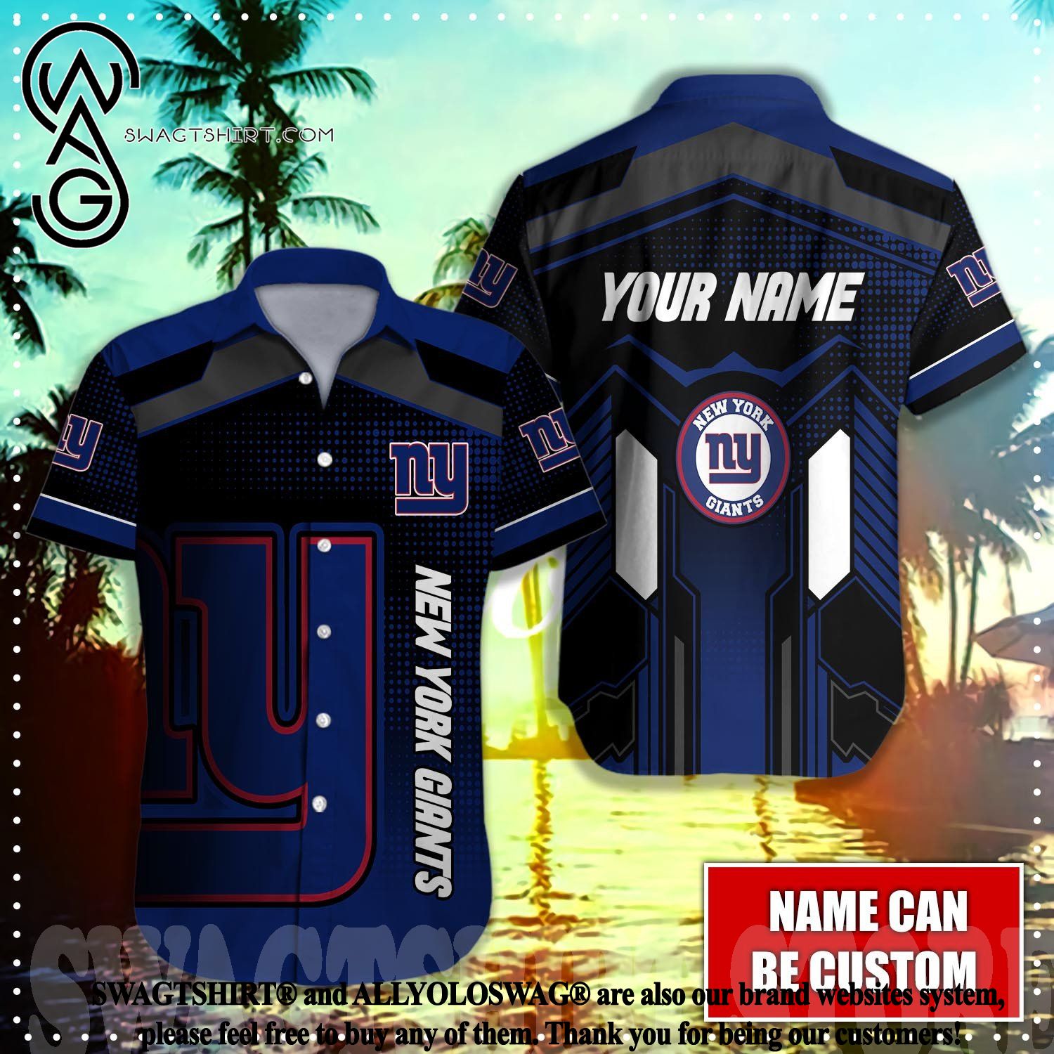 Nfl New York Giants Grateful Dead Hawaiian Shirt