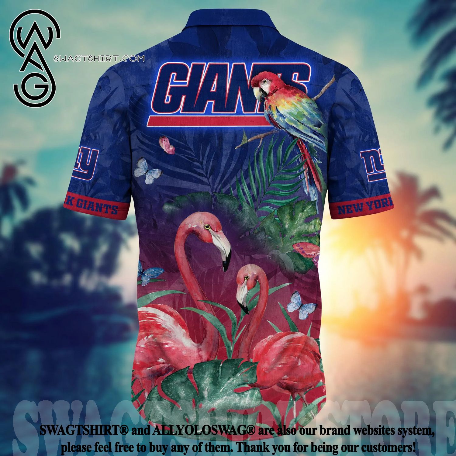 The best selling] New York Giants NFL Flower Full Printing Classic Hawaiian  Shirt