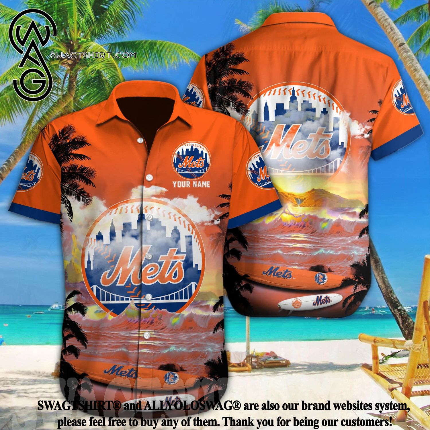 New York Mets MLB For Sports Fan Full Printed Hawaiian Shirt