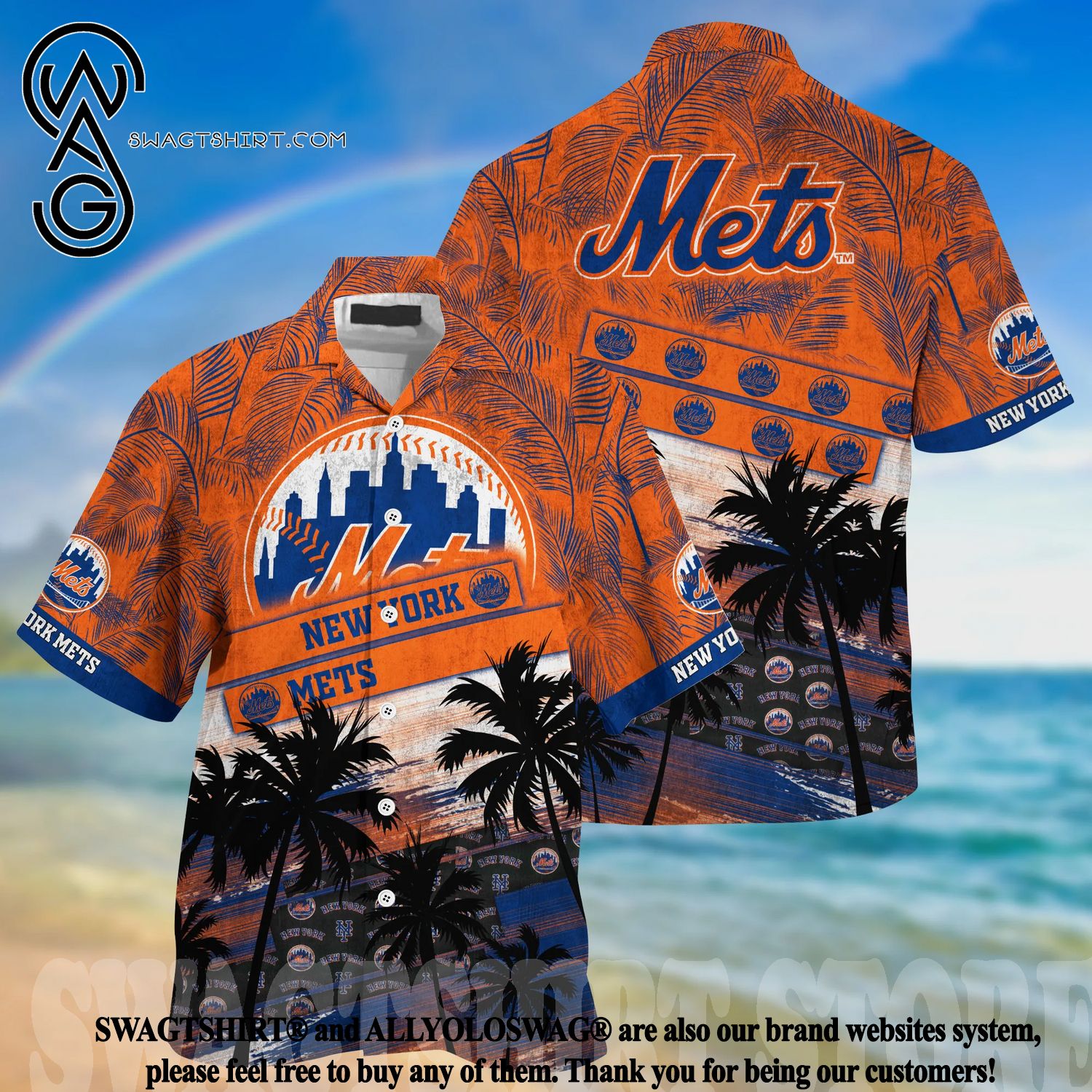 New York Mets MLB Palm tree Hawaiian Shirt - LIMITED EDITION