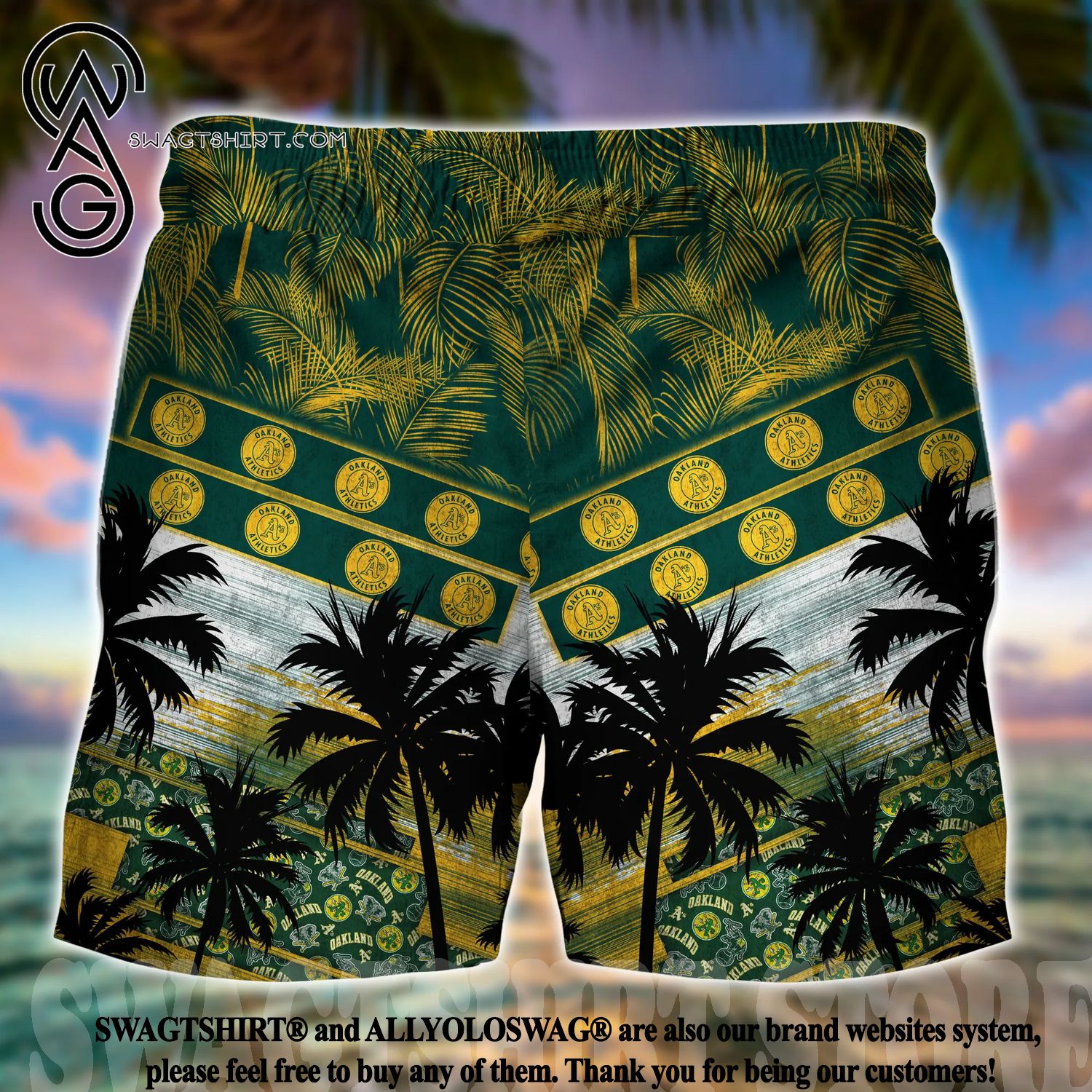 Top-selling item] Oakland Athletics Tropical Pattern Full Print Hawaii Shirt