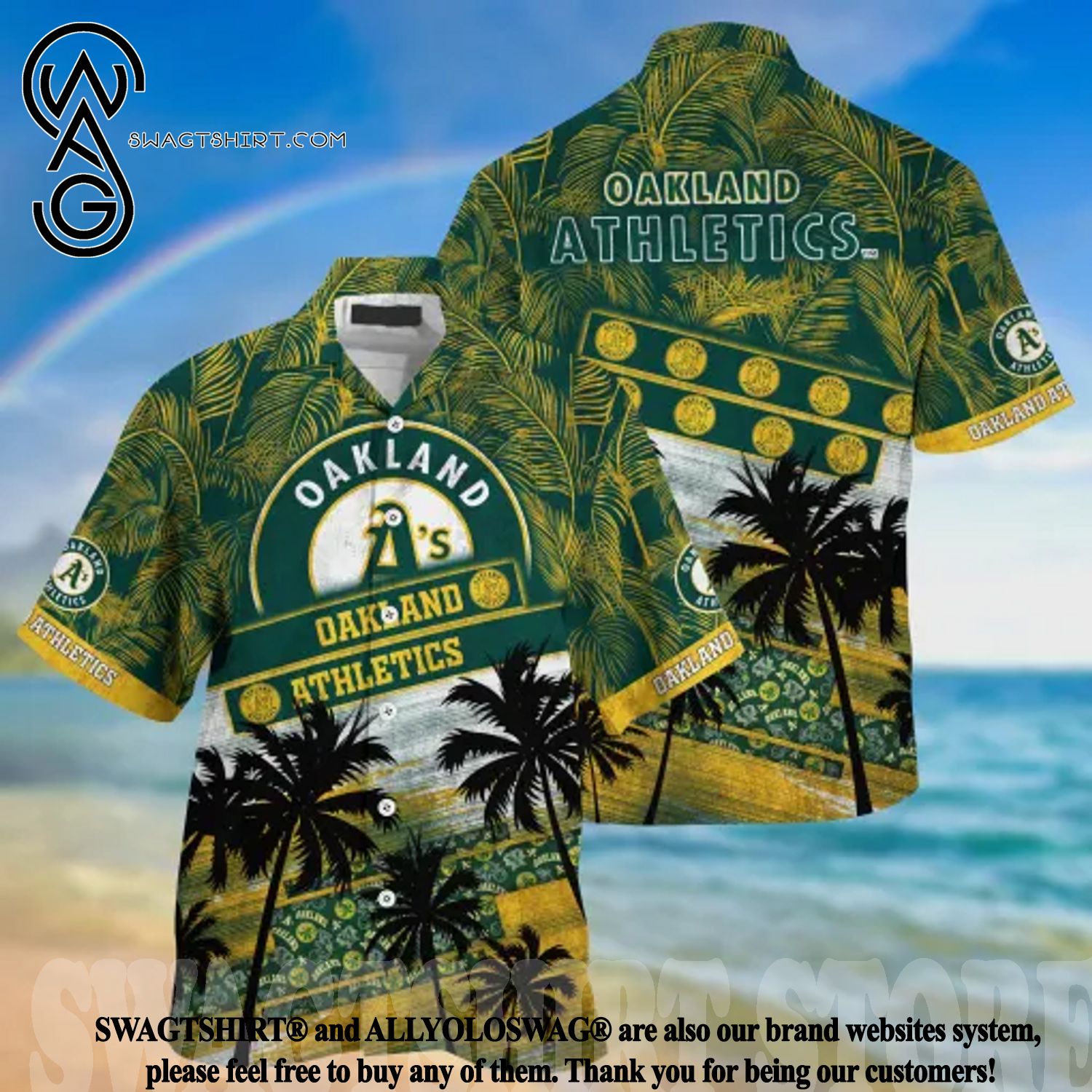 Oakland Athletics MLB-Personalized Hawaiian Shirt