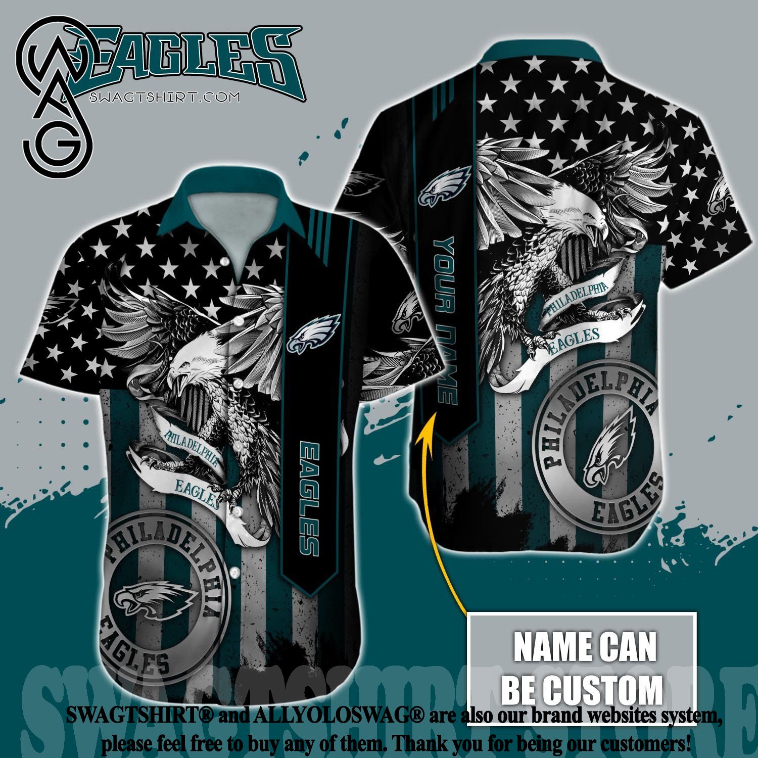 Philadelphia Eagles NFL Summer Customized Hawaiian Shirt