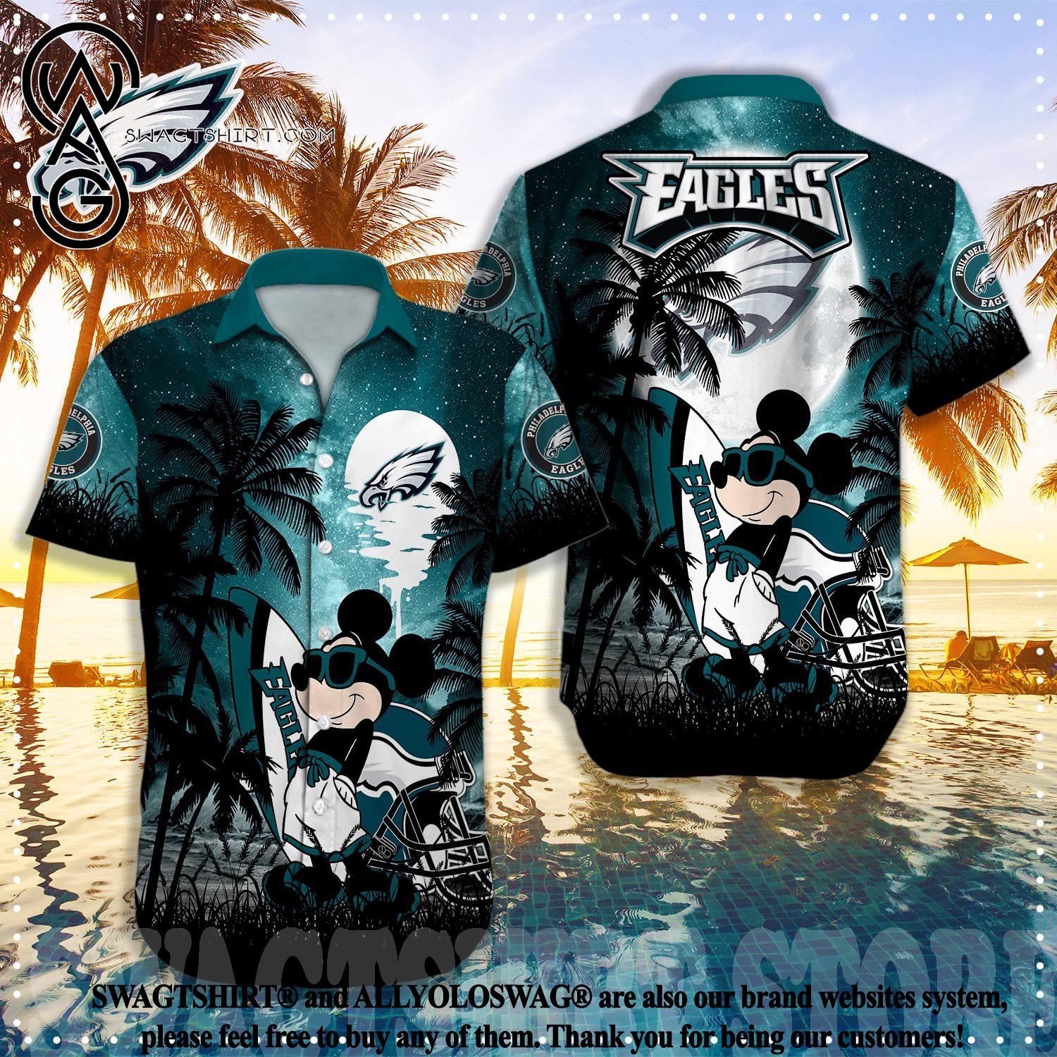 Philadelphia Eagles Hawaiian Shirt Eagles Hawaiian Shirt Hawaiian