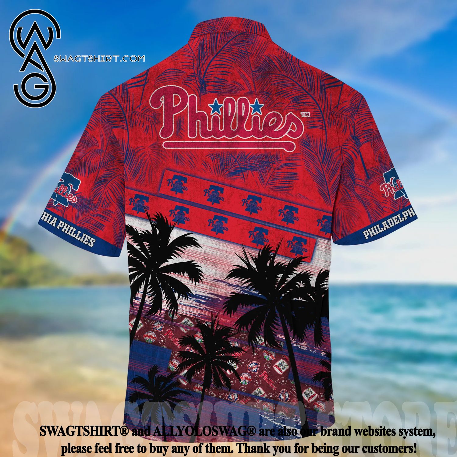 Philadelphia Phillies MLB Vintage Palm Tree Pattern Hawaii Shirt For Men  And Women - Freedomdesign