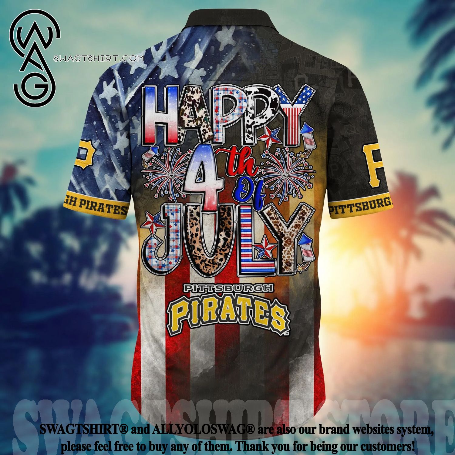 Pittsburgh Pirates MLB Hawaiian Shirt 4th Of July Independence Day
