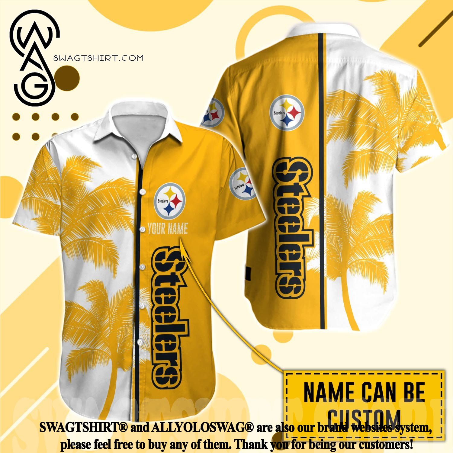 Pittsburgh Steelers 3D Hawaiian Shirt Mascot Custom Hawaiian Shirts For  Mens - Freedomdesign