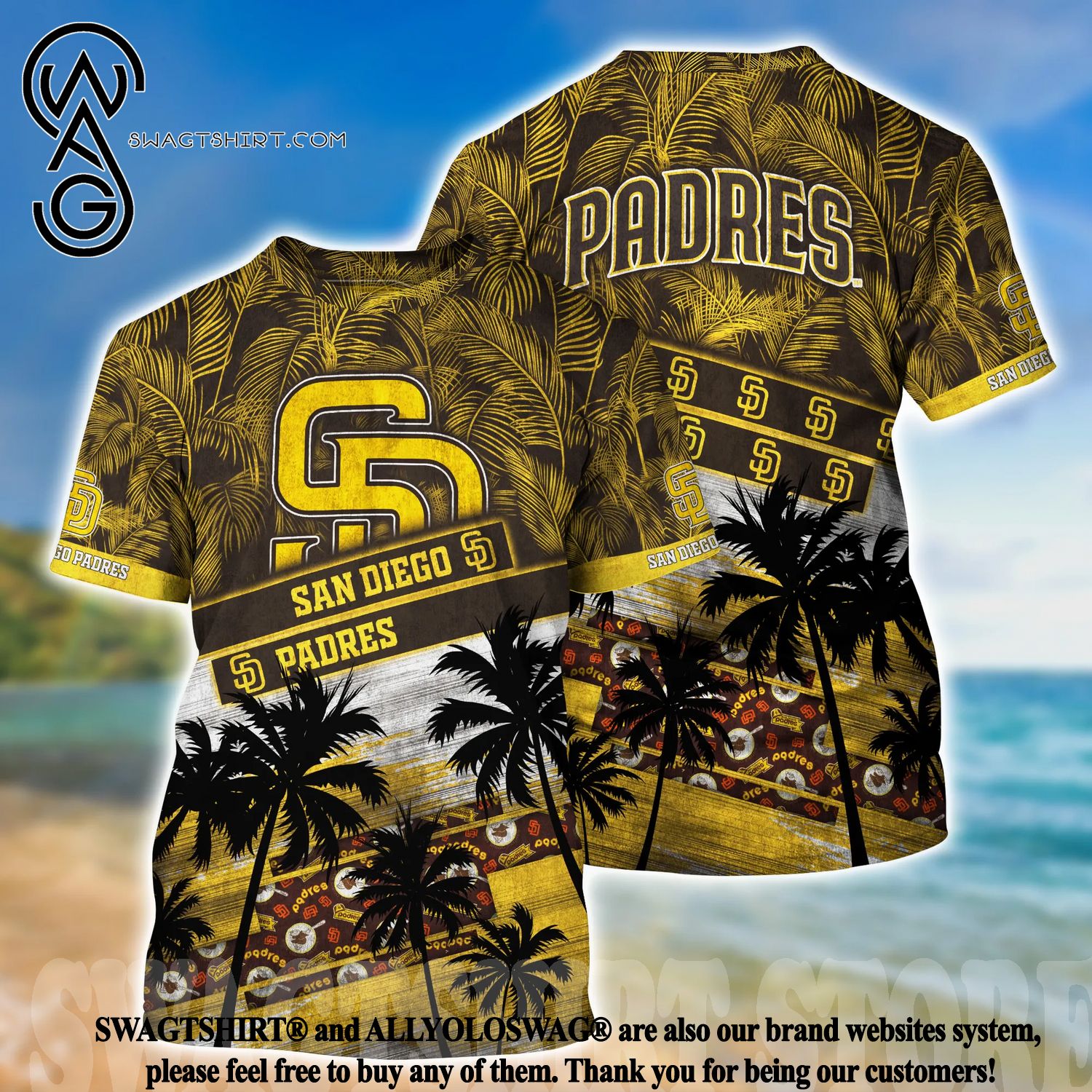 San Diego Padres MLB Palm Tree Pattern Hawaii Shirt For Sports Fans Unisex  Sport Hawaii Shirt - Trendy Aloha