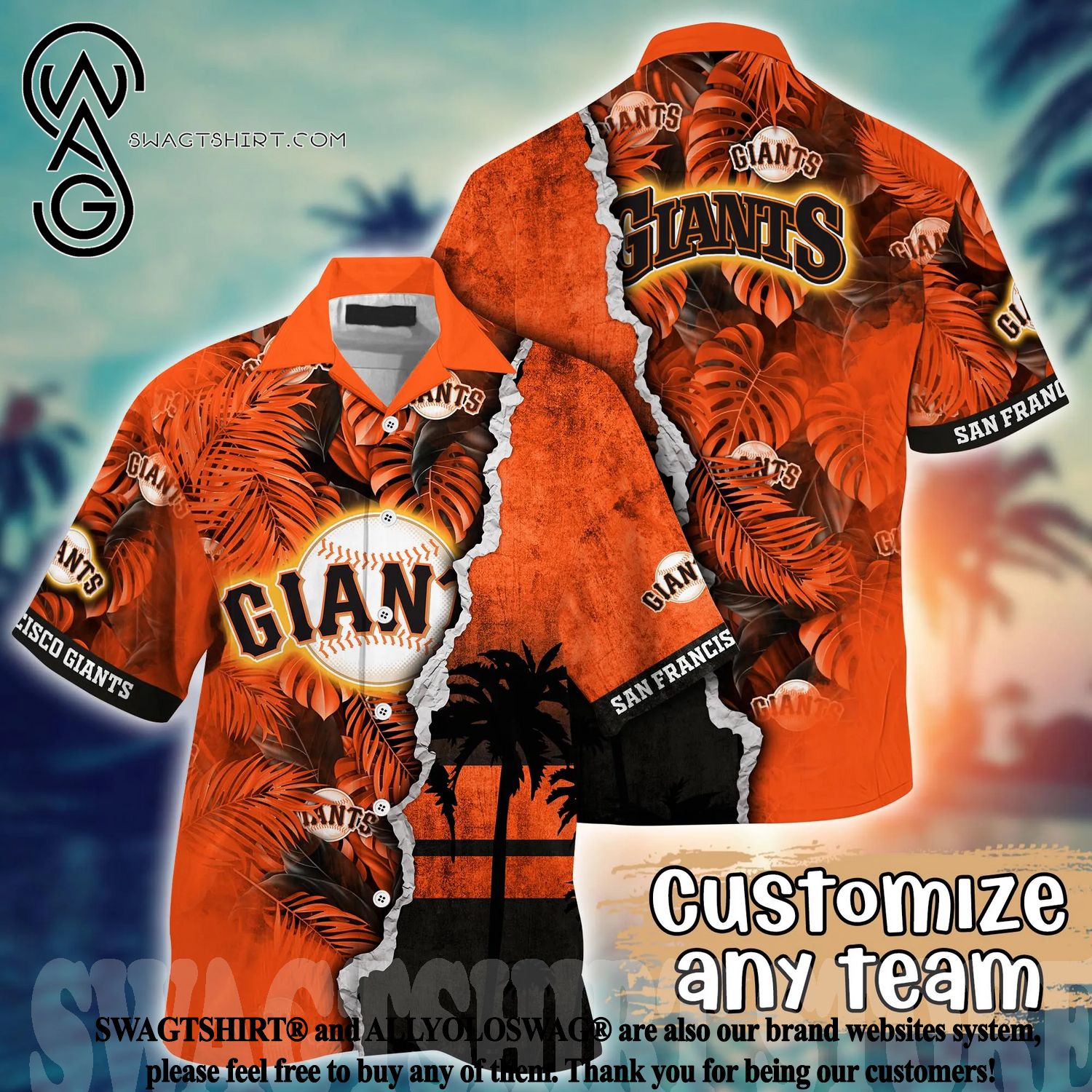 San Francisco Giants Major League Baseball 3D Print Hawaiian Shirt