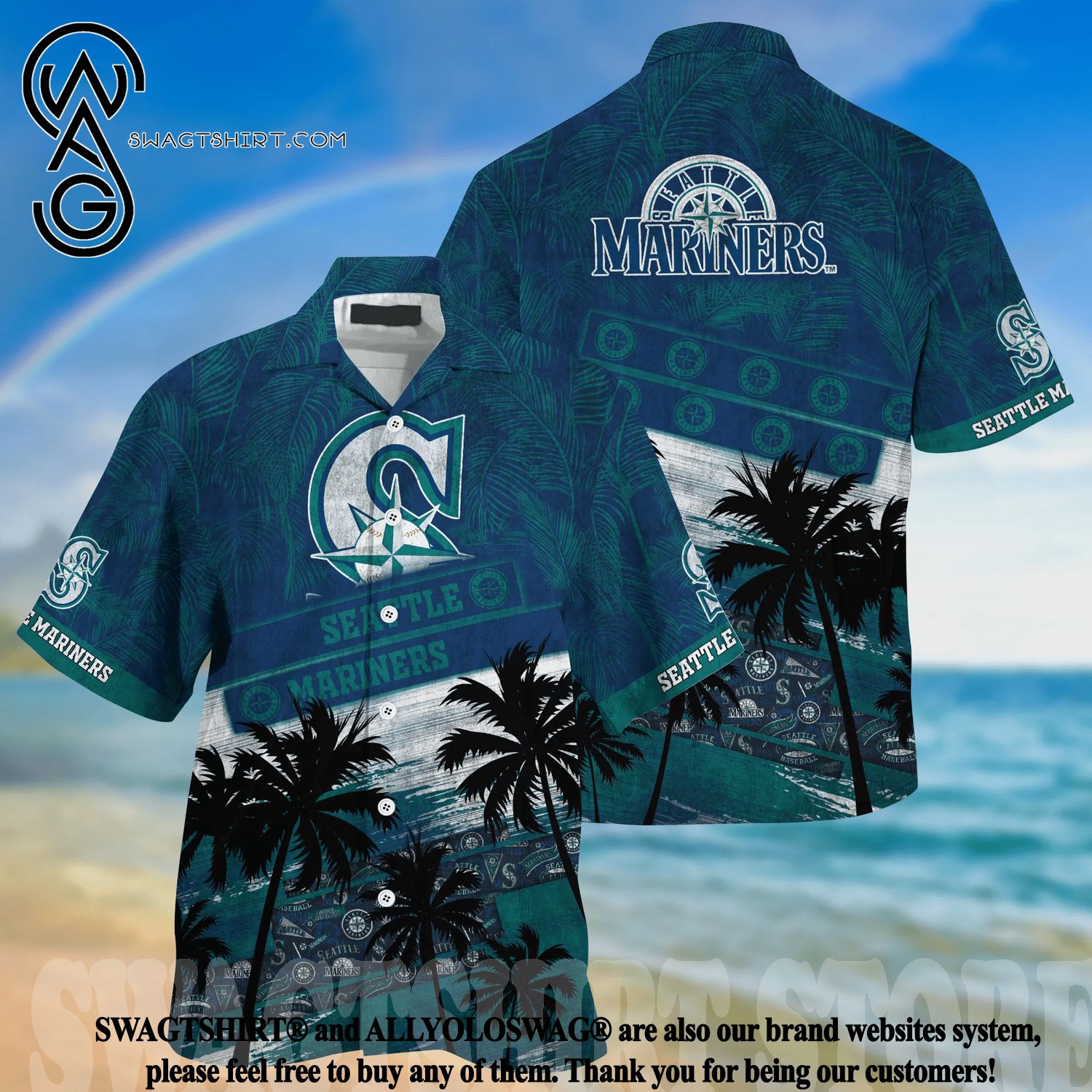 Seattle Mariners MLB Palm Tree Pattern Hawaii Shirt For Sports