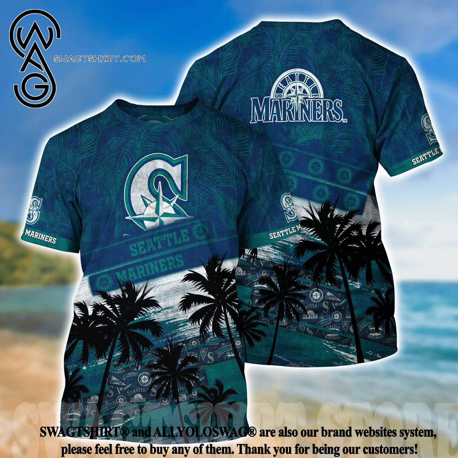 Seattle Mariners MLB Palm Tree Pattern Hawaii Shirt For Sports