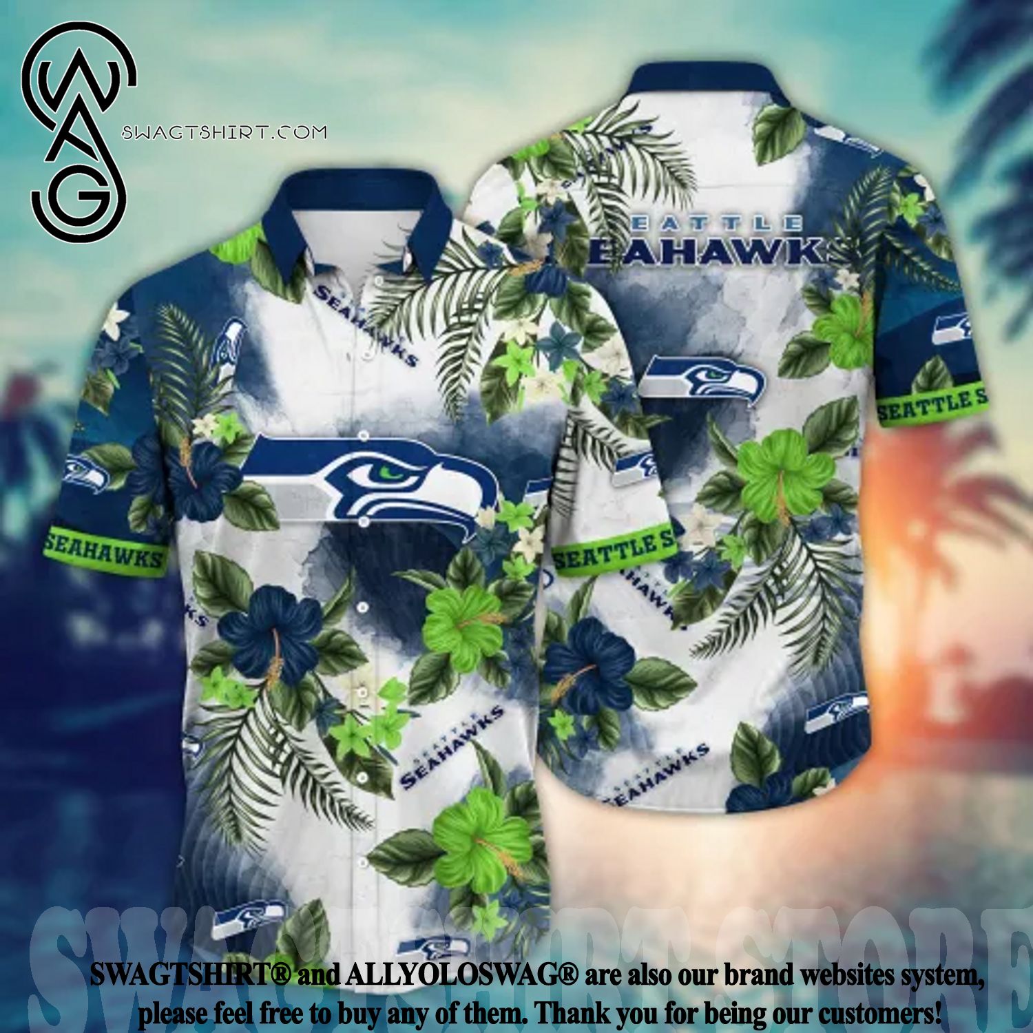 Seattle Seahawks Retro Pendant T-Shirt - Mens