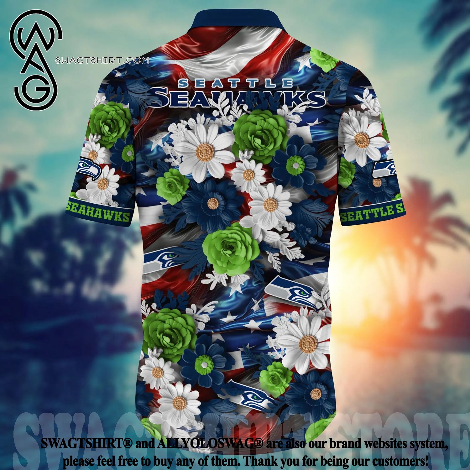 NFL Seattle Seahawks With Concept For Independence Day All Over Printed  Shirt - Senprintmart Store