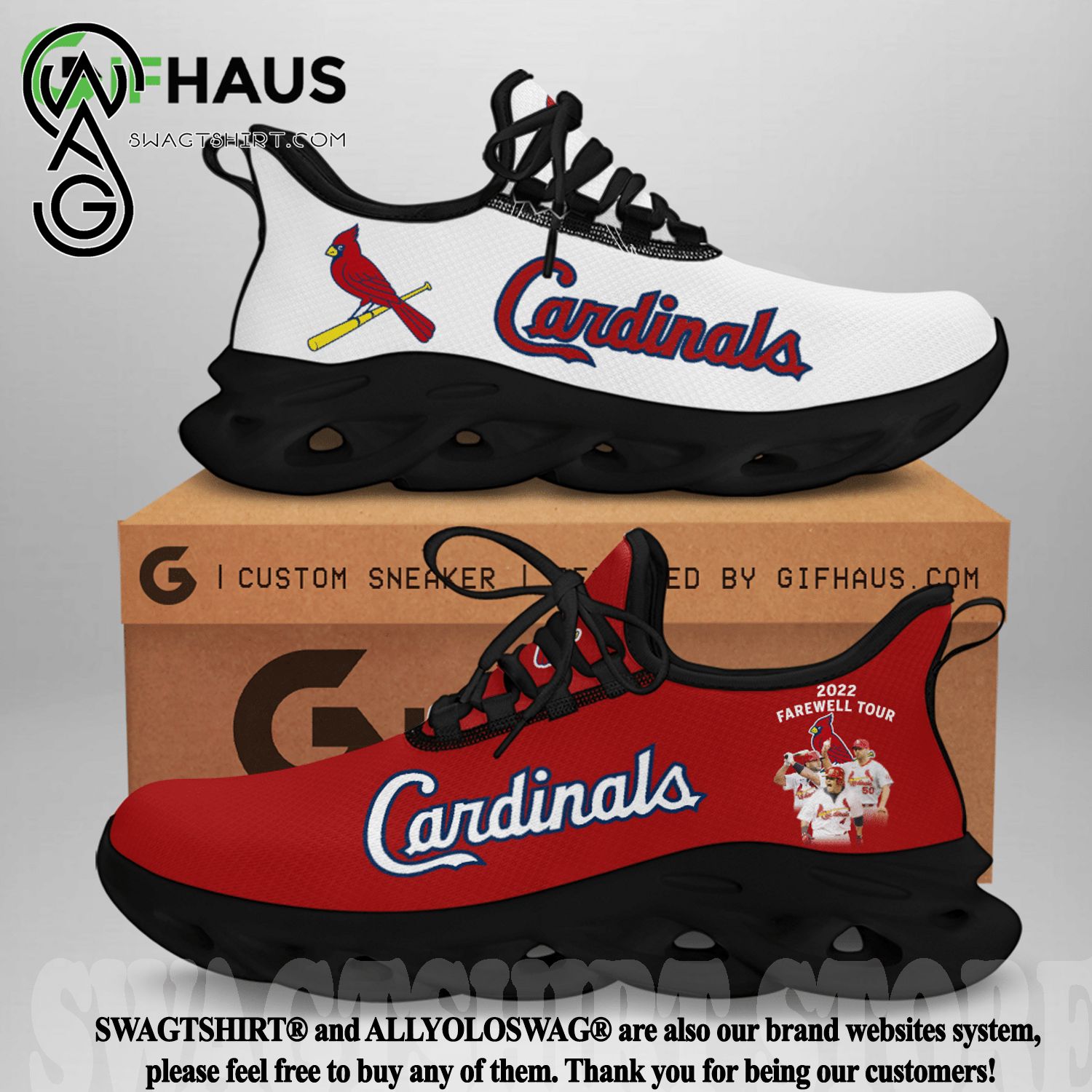 MLB St. Louis Cardinals Max Soul Sneakers Sport Shoes - T-shirts Low Price