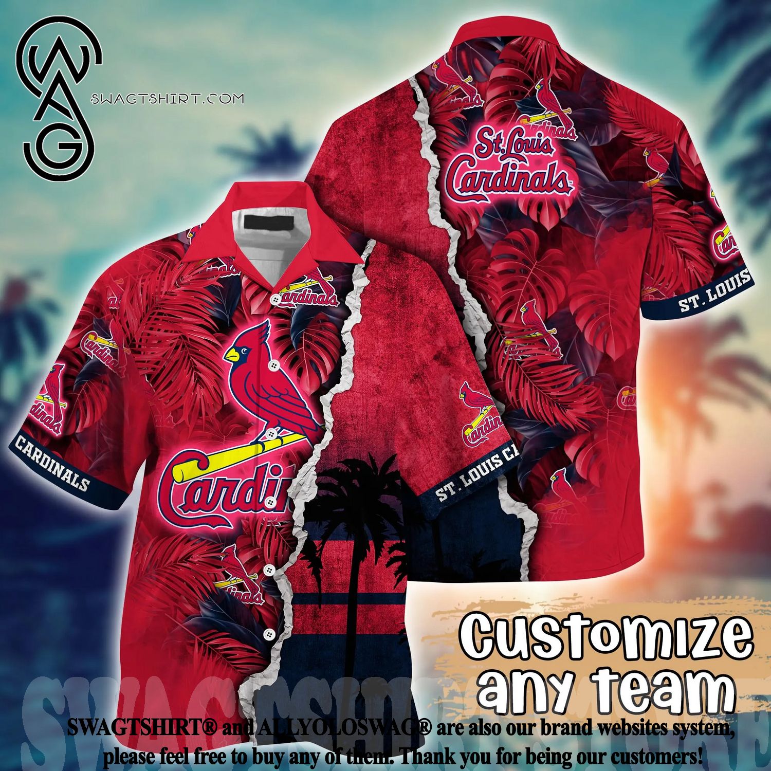 The best selling] St Louis Cardinals MLB Flower Full Print Unisex Hawaiian  Shirt