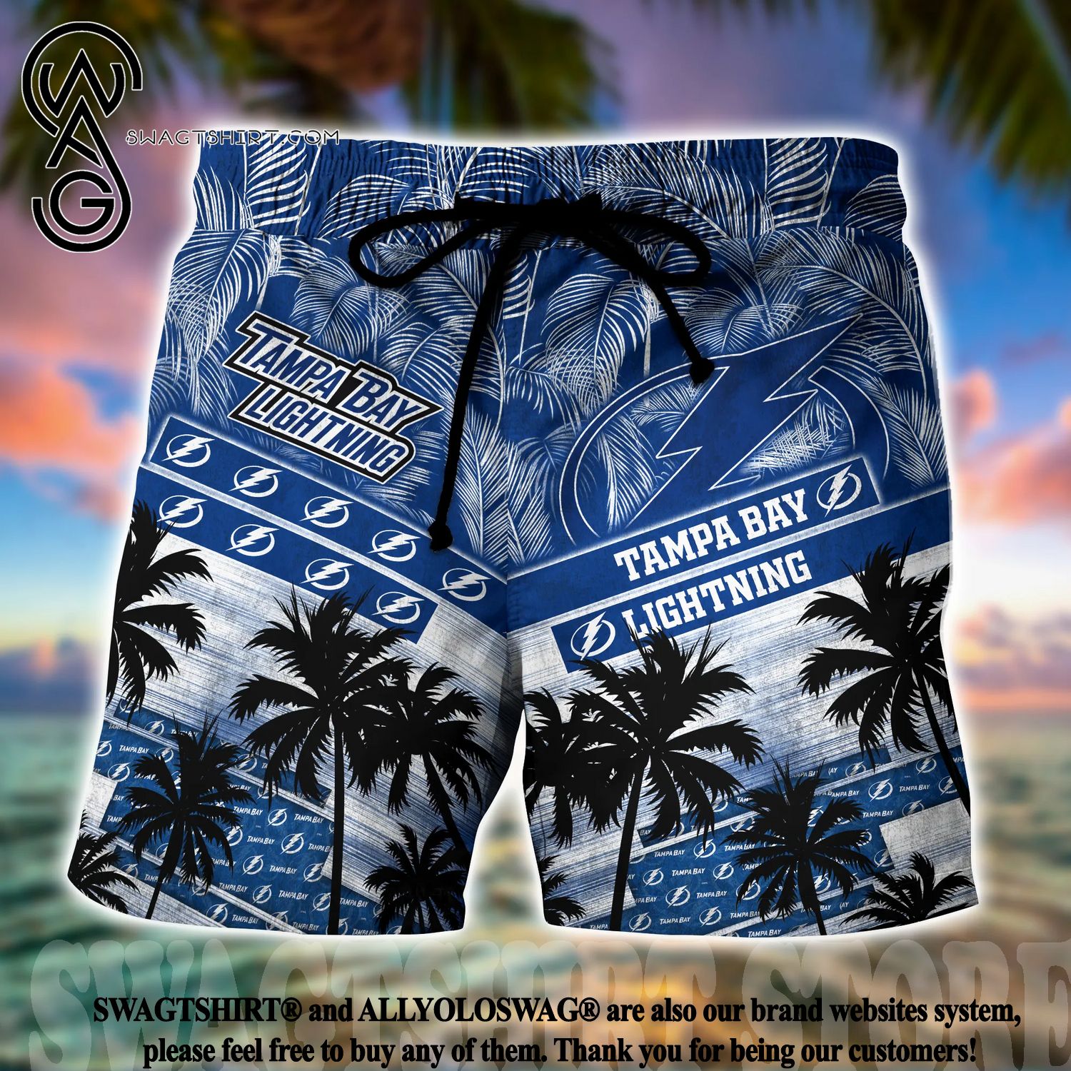 Tampa Bay Lightning Hawaiian Shirt Leaf Pattern Logo Tampa Bay