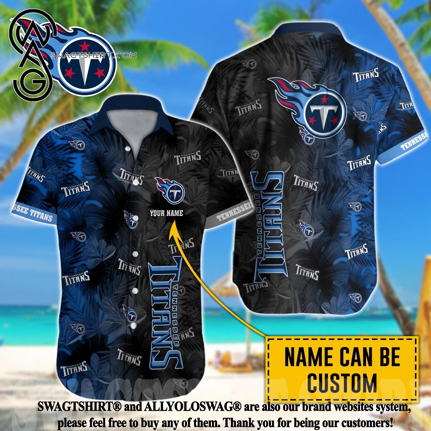 Tennessee Titans / Grateful Dead Custom Printed T-Shirt