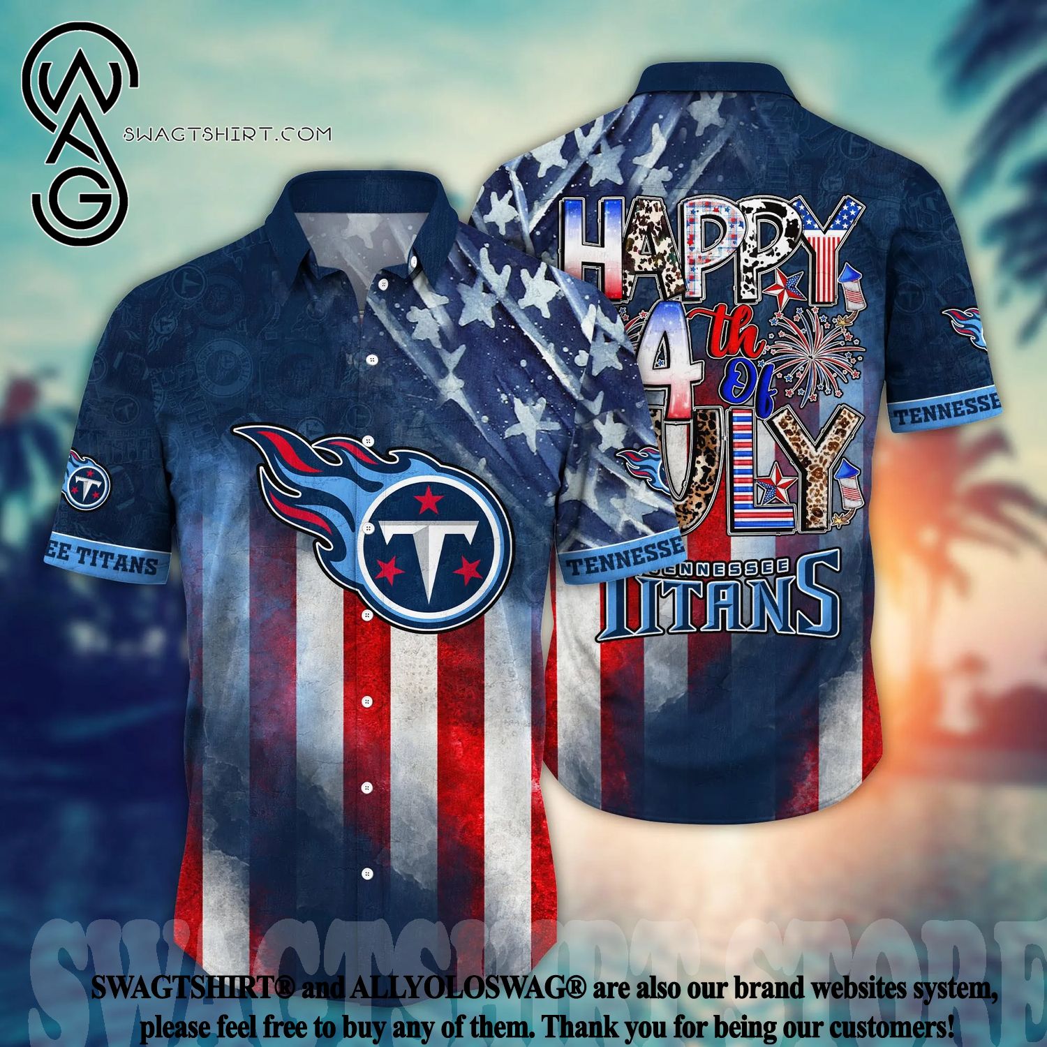 Tennessee Titans NFL Style 2 Summer 3D Hawaiian Shirt And Shorts