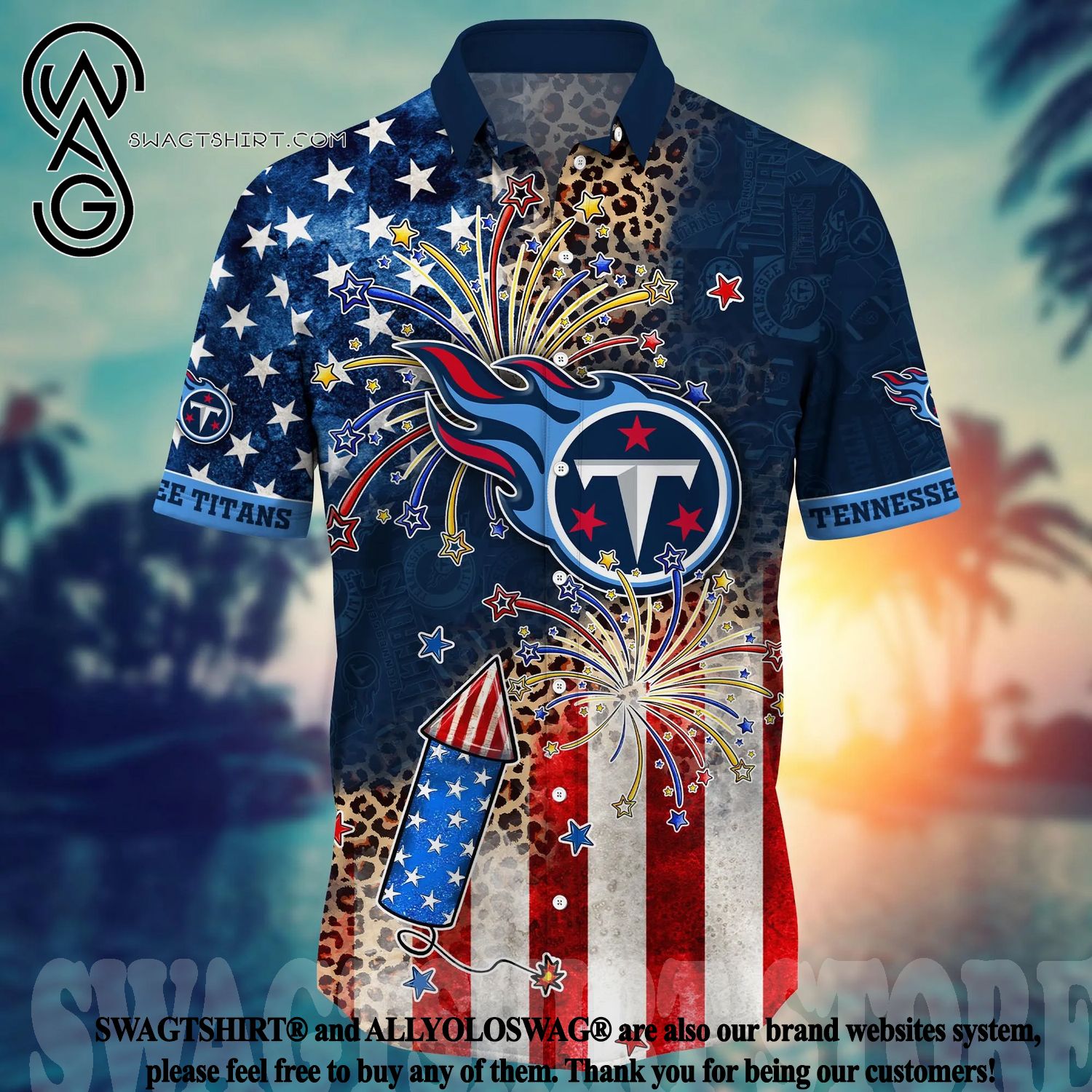 Tennessee Titans NFLVintage US Flag Hawaiian Shirt And Shorts