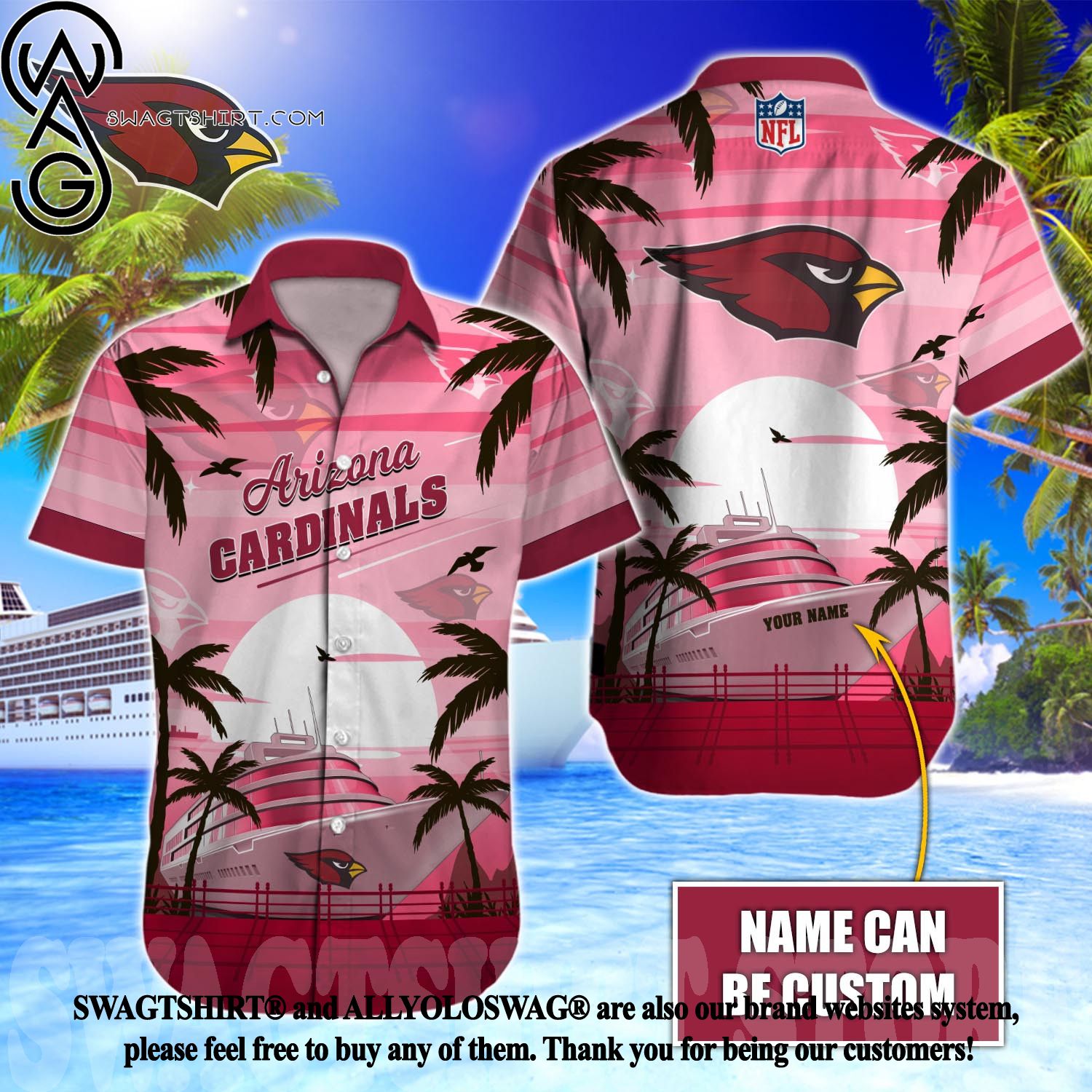 Arizona Cardinals NFL Personalized Hawaiian Shirt For Real Fans