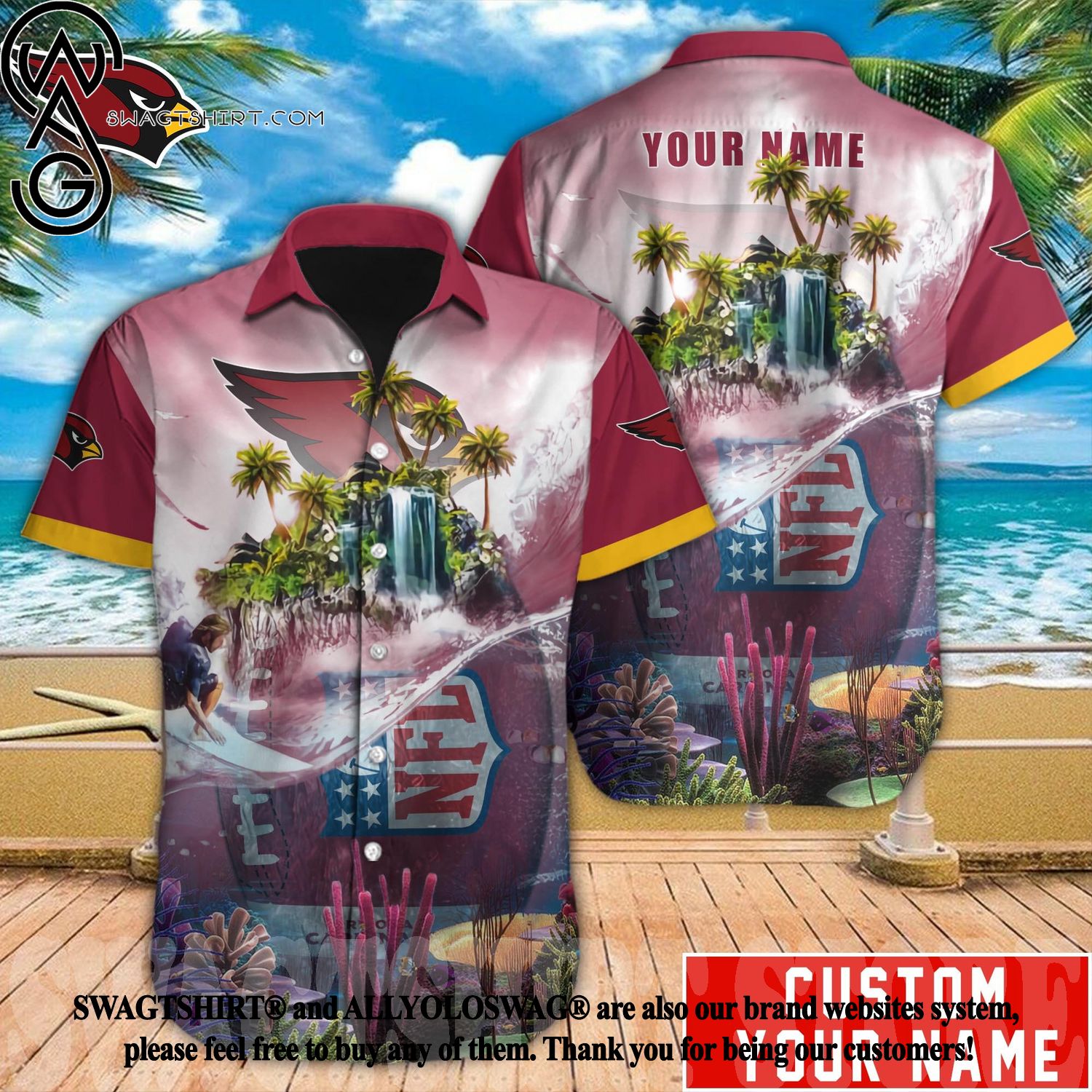 Personalized NFL Arizona Cardinals Grateful Dead Gift For Fan Personalized  Button Up Hawaiian Shirt - T-shirts Low Price