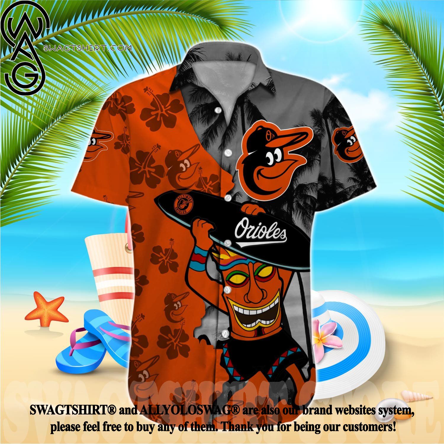 Baltimore Orioles Orange Hawaiian Shirts - Bring Your Ideas