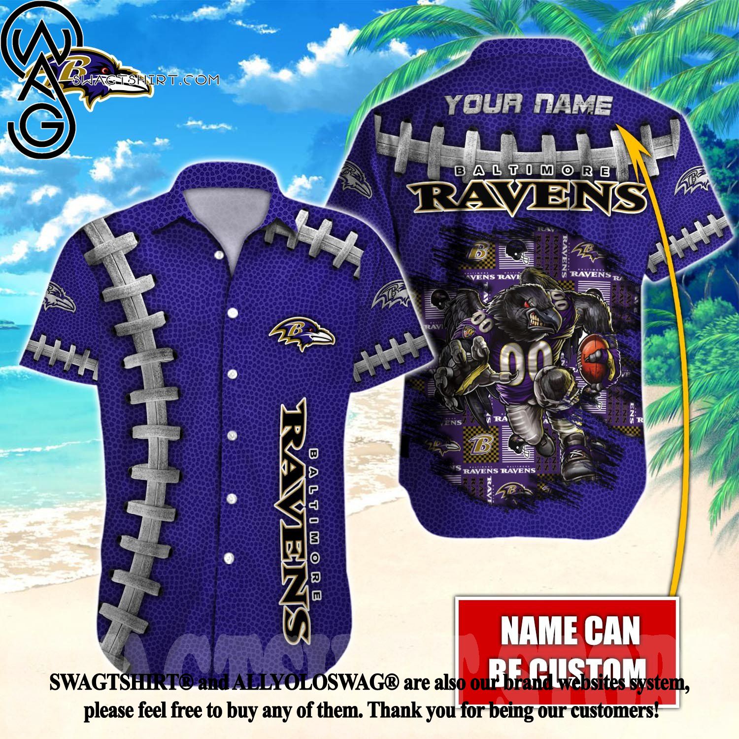 Baltimore Ravens NFL Hawaiian Shirt Star Pattern Best Trend Summer