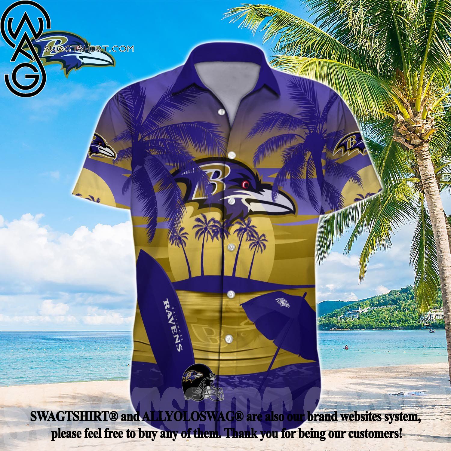 Baltimore Ravens NFL Hawaiian Shirt Star Pattern Best Trend Summer