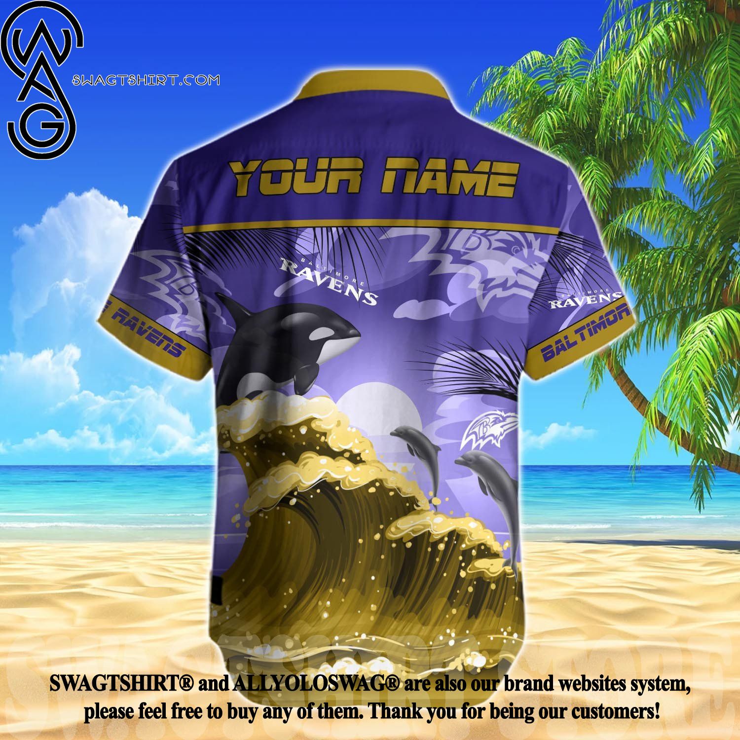 The best selling Baltimore Ravens Snoopy All Over Print Hawaiian Shirt And  Beach Short - Teeclover