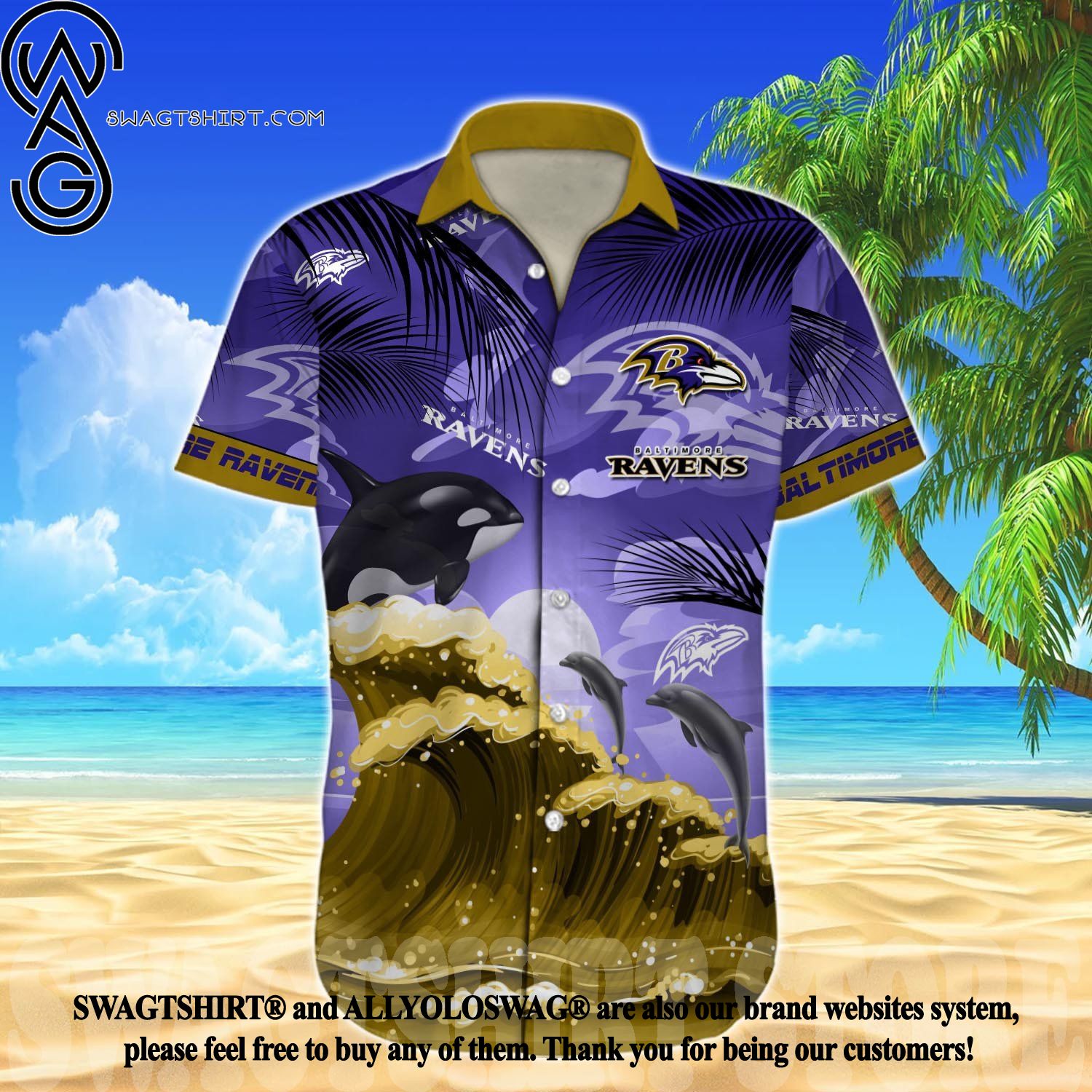 Baltimore Ravens NFL Hawaiian Shirt Sun-Soaked Aloha Shirt