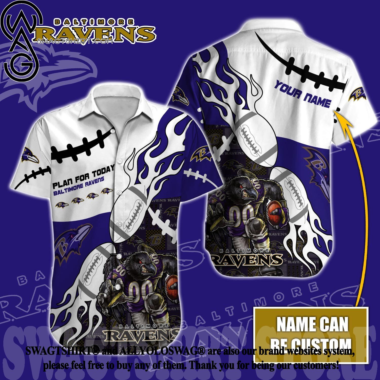 Baltimore Ravens NFL Hawaiian Shirt Star Pattern Best Trend Summer