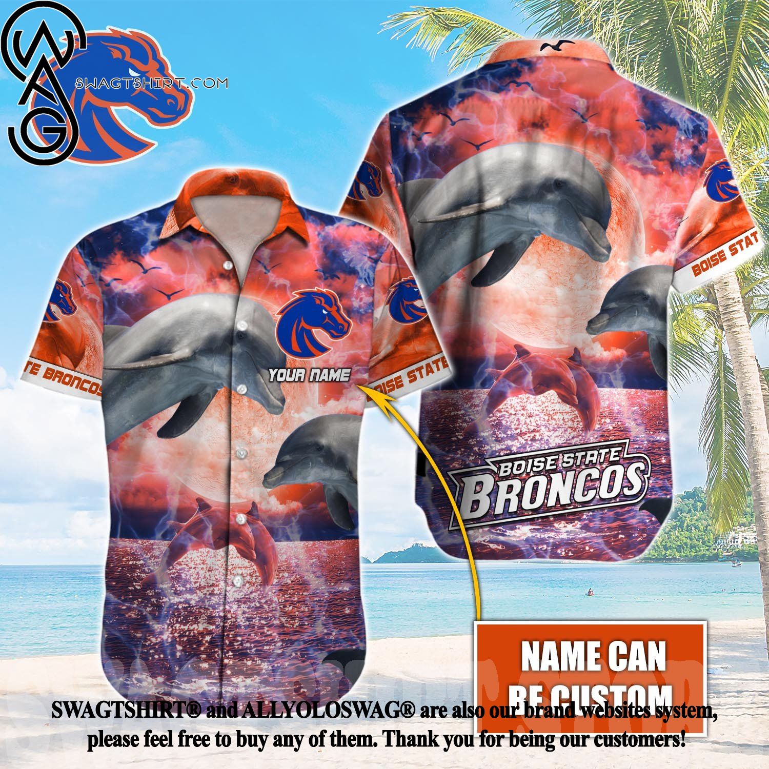 Top-selling item] Boise State Broncos NCAA Summer Holiday Hawaiian