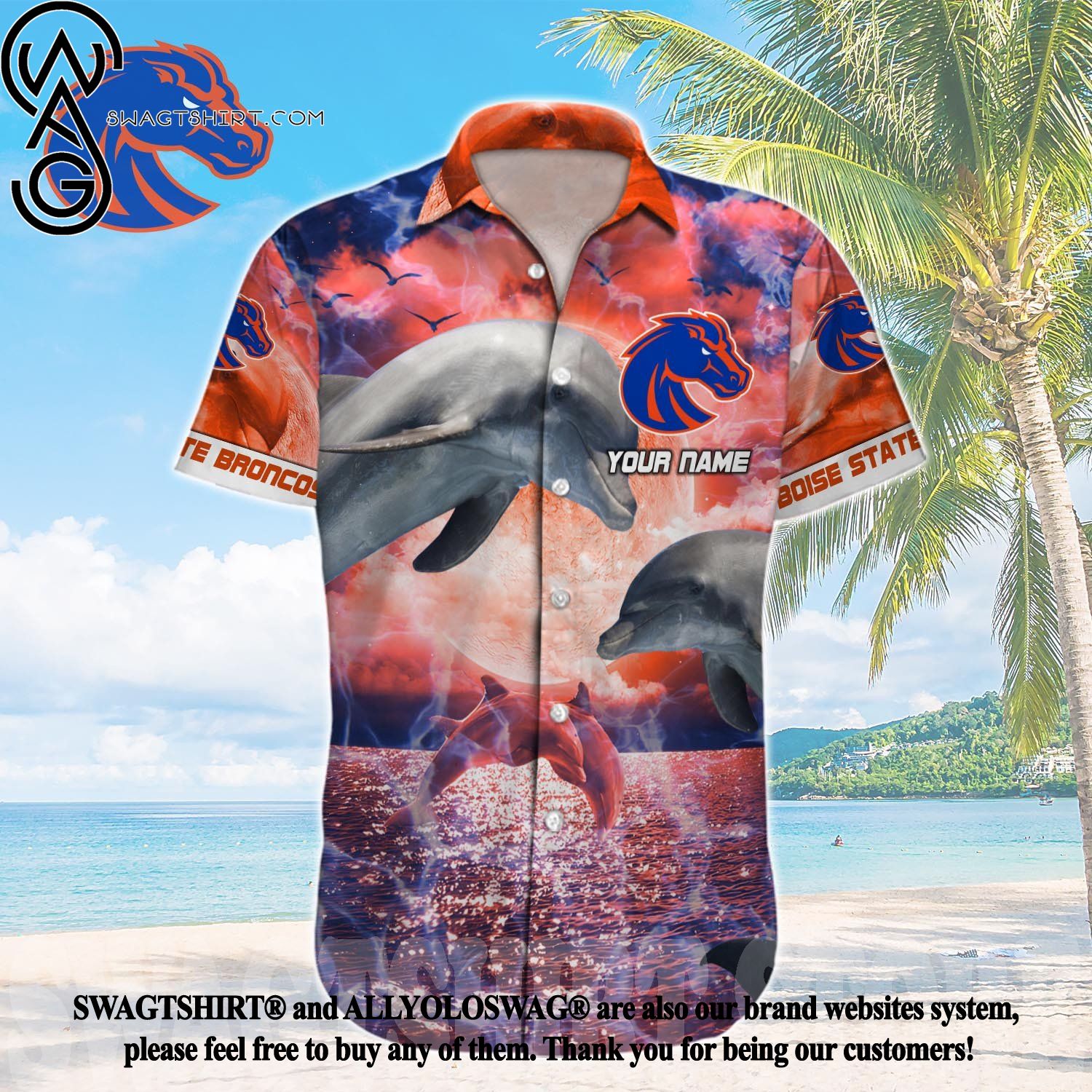 Top-selling item] Boise State Broncos NCAA Summer Holiday Hawaiian