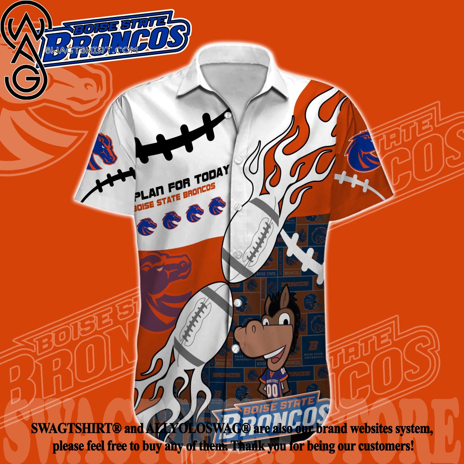 Ncaa Hawaiian Shirts, Boise State Broncos Hawaiian Shirt, Aloha Shirt, Hawaiian  Shirts For Men - Muranotex Store