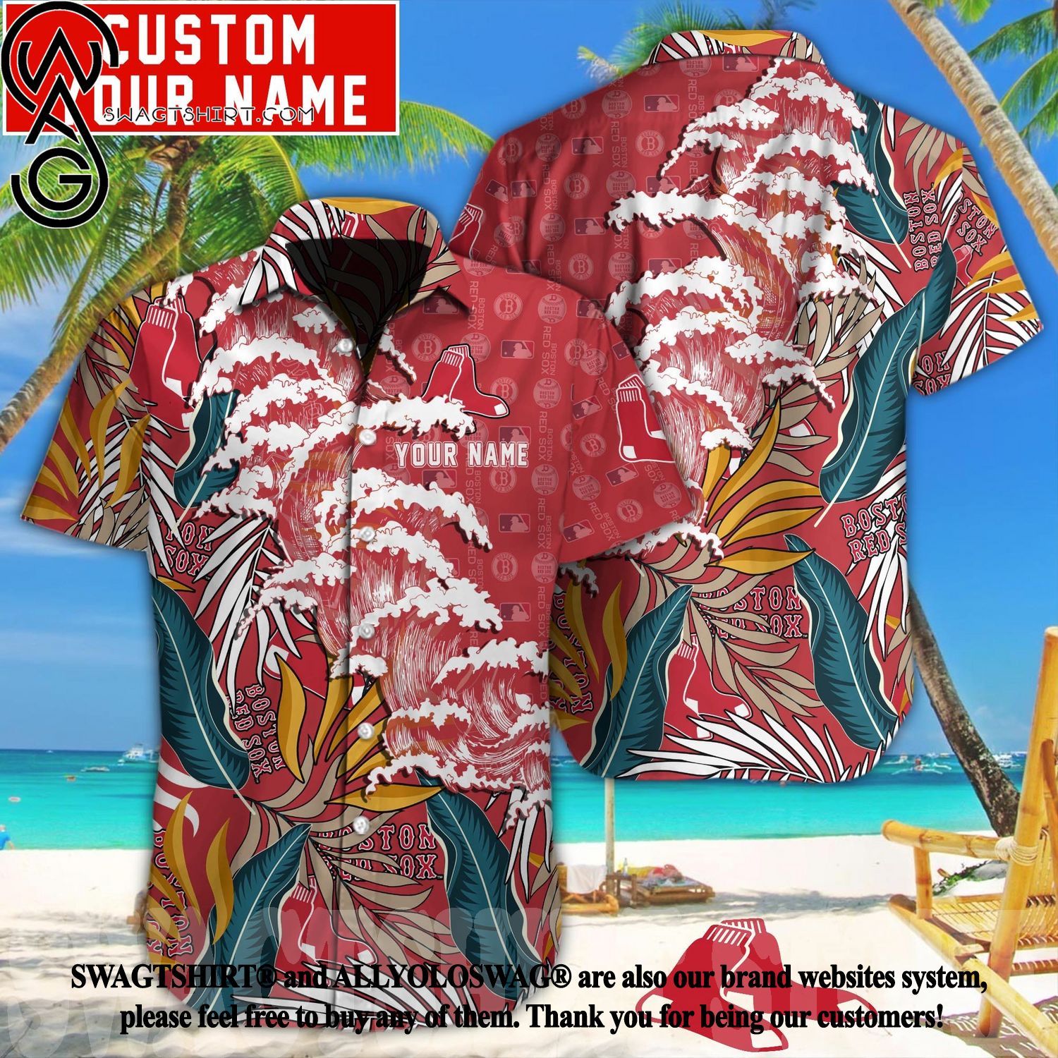 Boston Red Sox Major League Baseball 3D Print Hawaiian Shirt