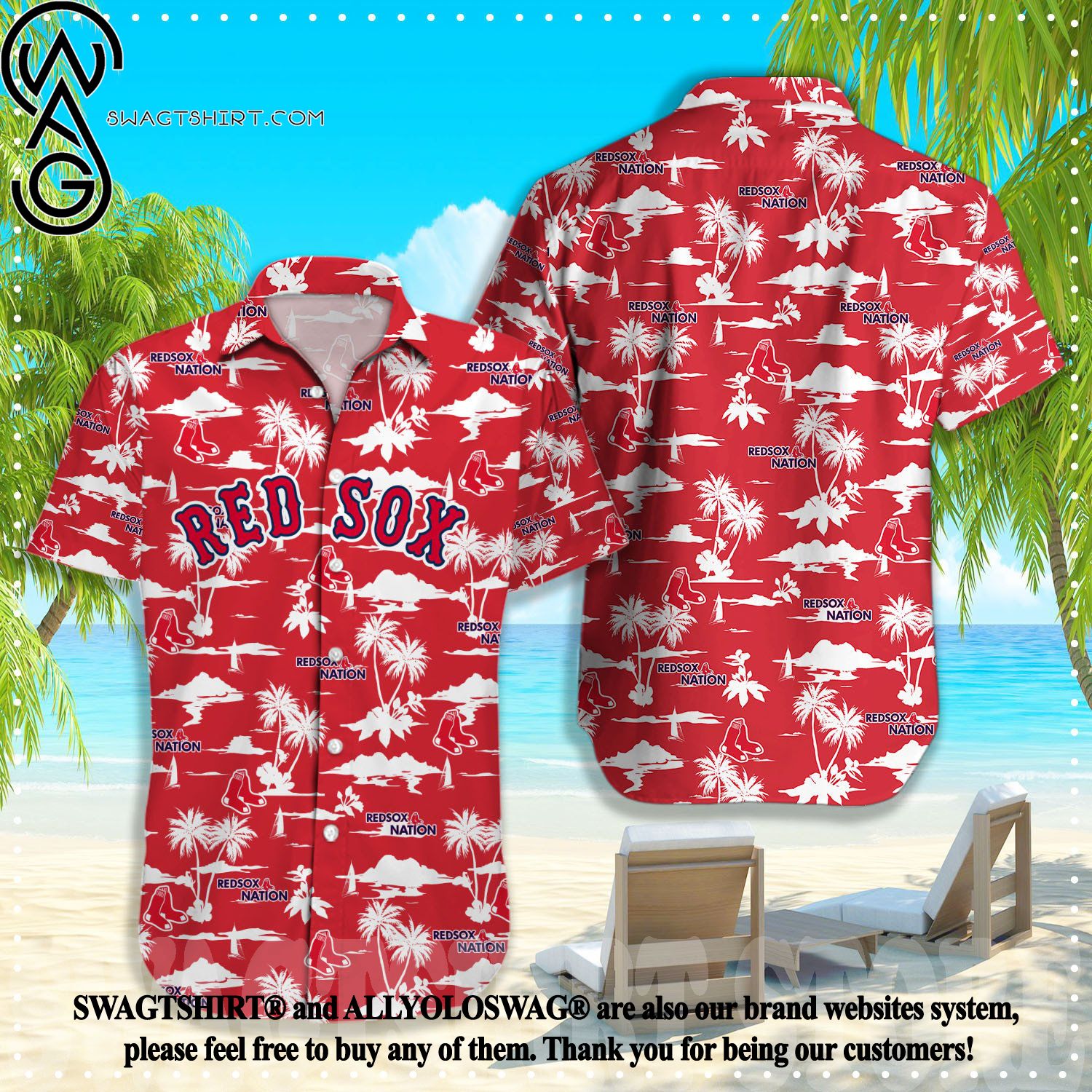 Best Selling Product] Boston Red Sox MLB All Over Printed Hawaiian