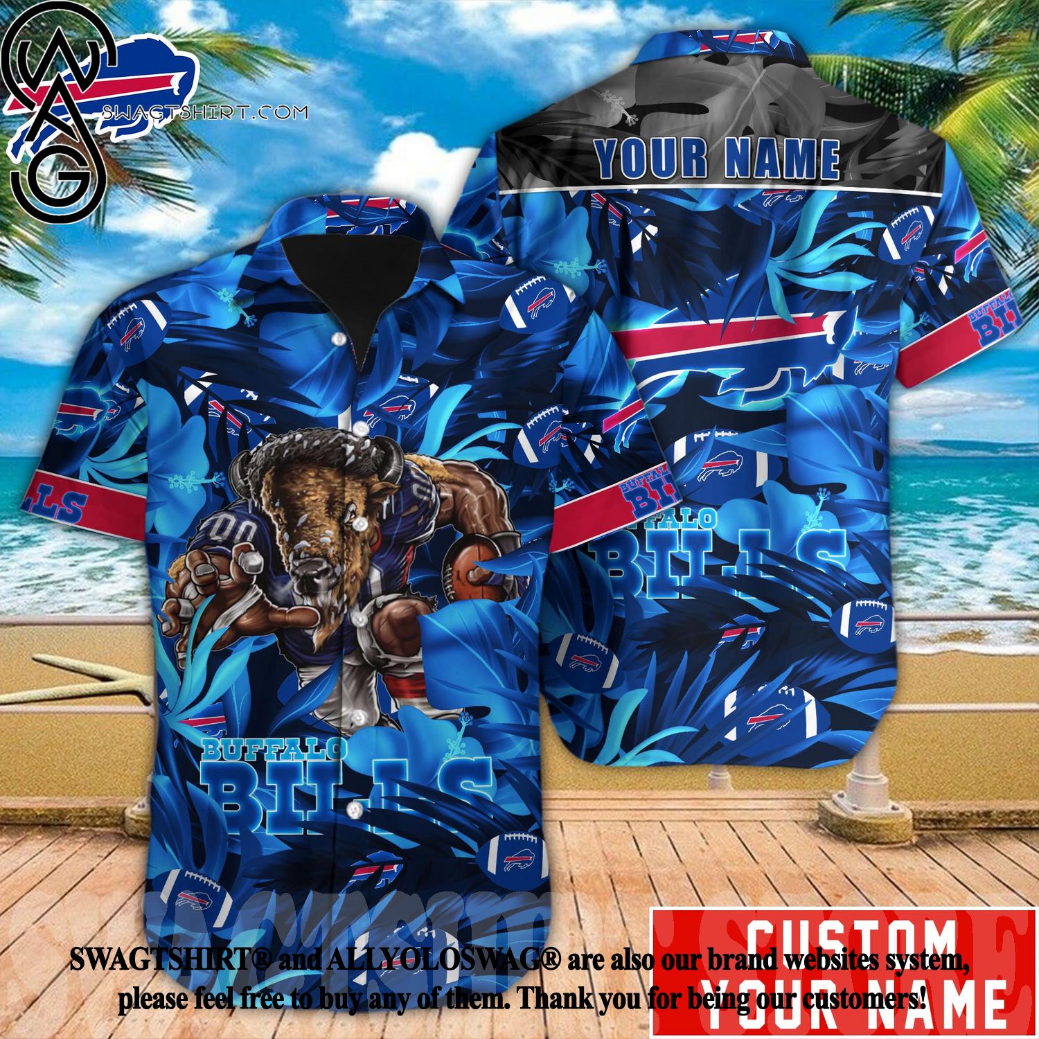 Buffalo Bills NFL Flower 3D All Over Print Hawaiian Shirt - Limotees