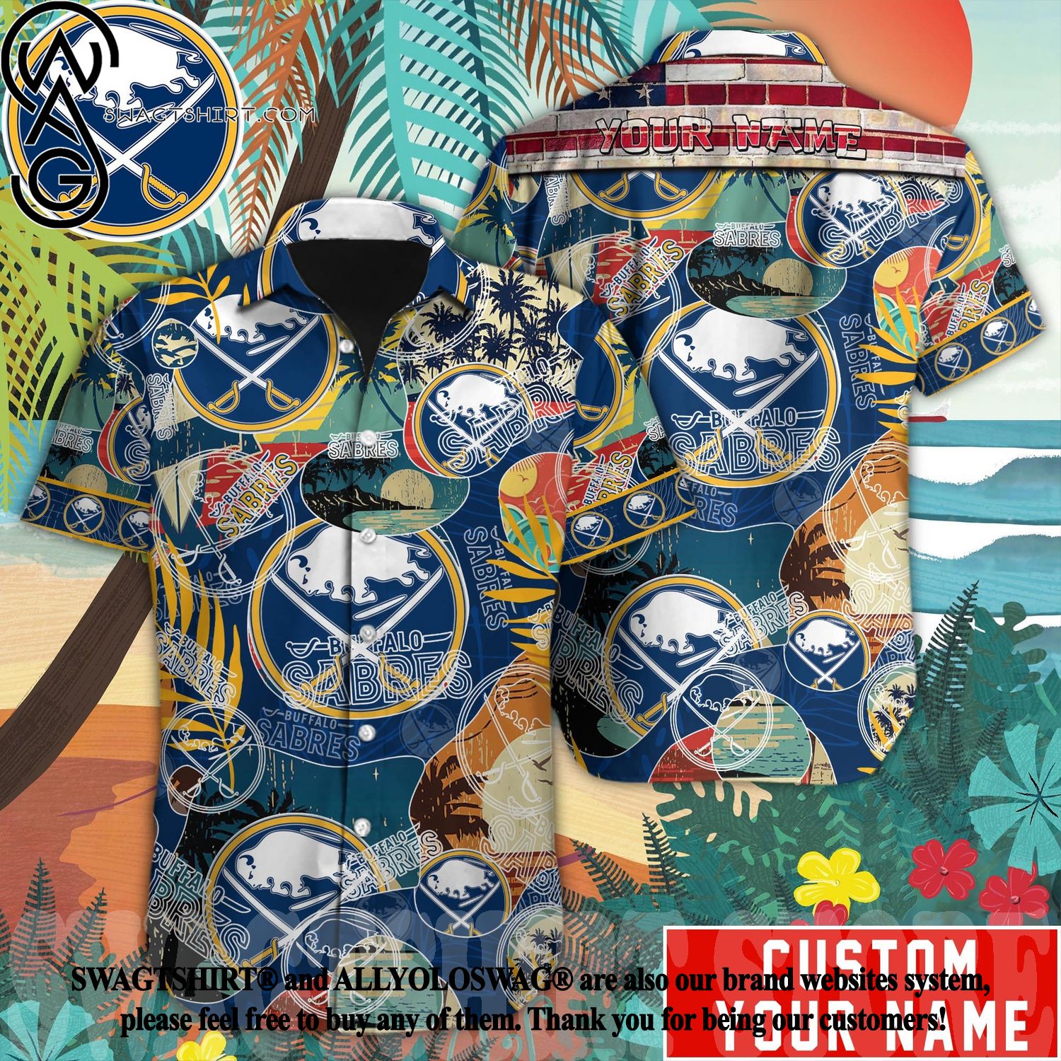 Buffalo Sabres Hockey Hawaiian Shirt For Men And Women - Banantees