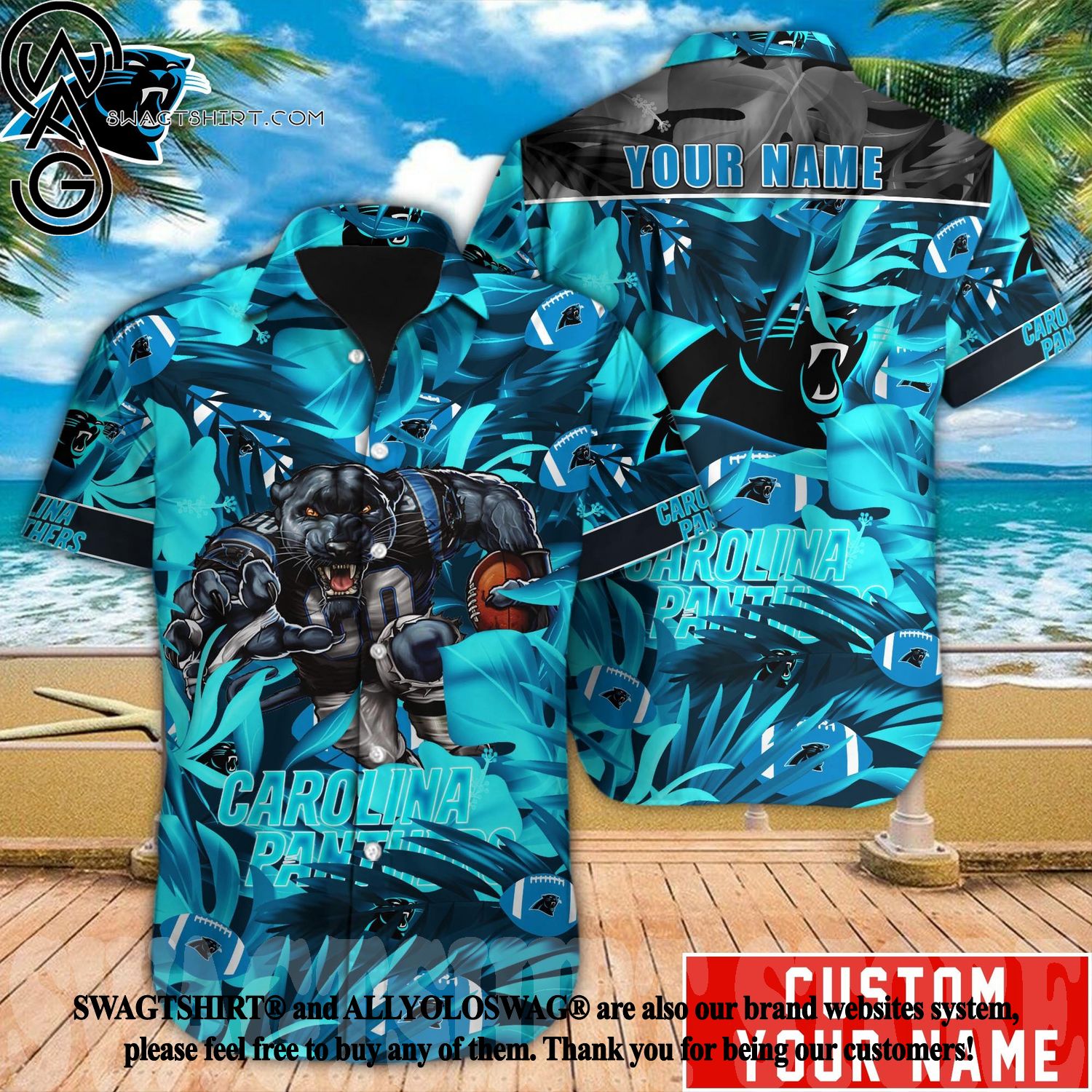 Carolina Panthers Hawaiian Shirt, Hawaiian Shirts For Men,Aloha Shirt -  Muranotex Store