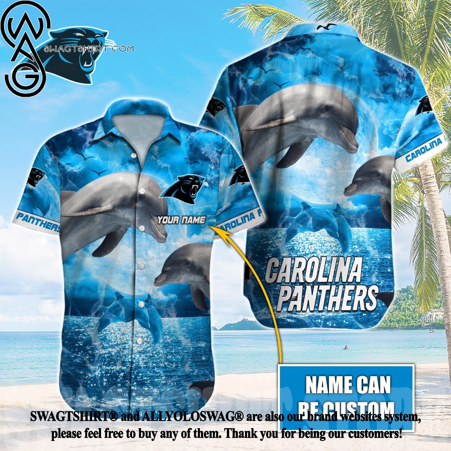 Carolina Panthers NFL Classic All Over Print Hawaii Shirt - Limotees