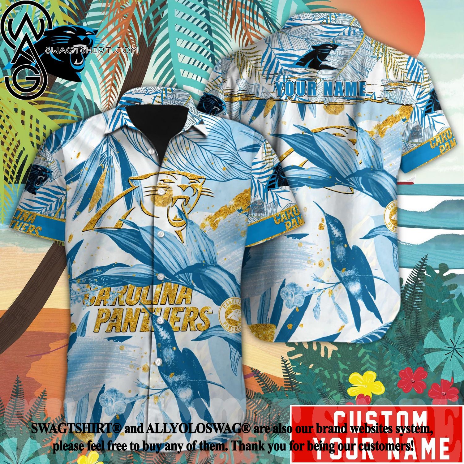 NFL Carolina Panthers Grateful Dead Hawaiian Shirt For Fans