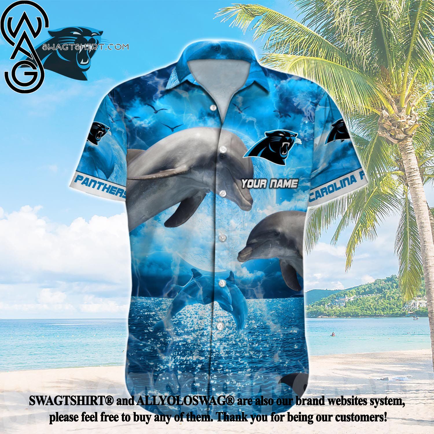 Carolina Panthers NFL Custom Name Hawaii Shirt For Fans Summer