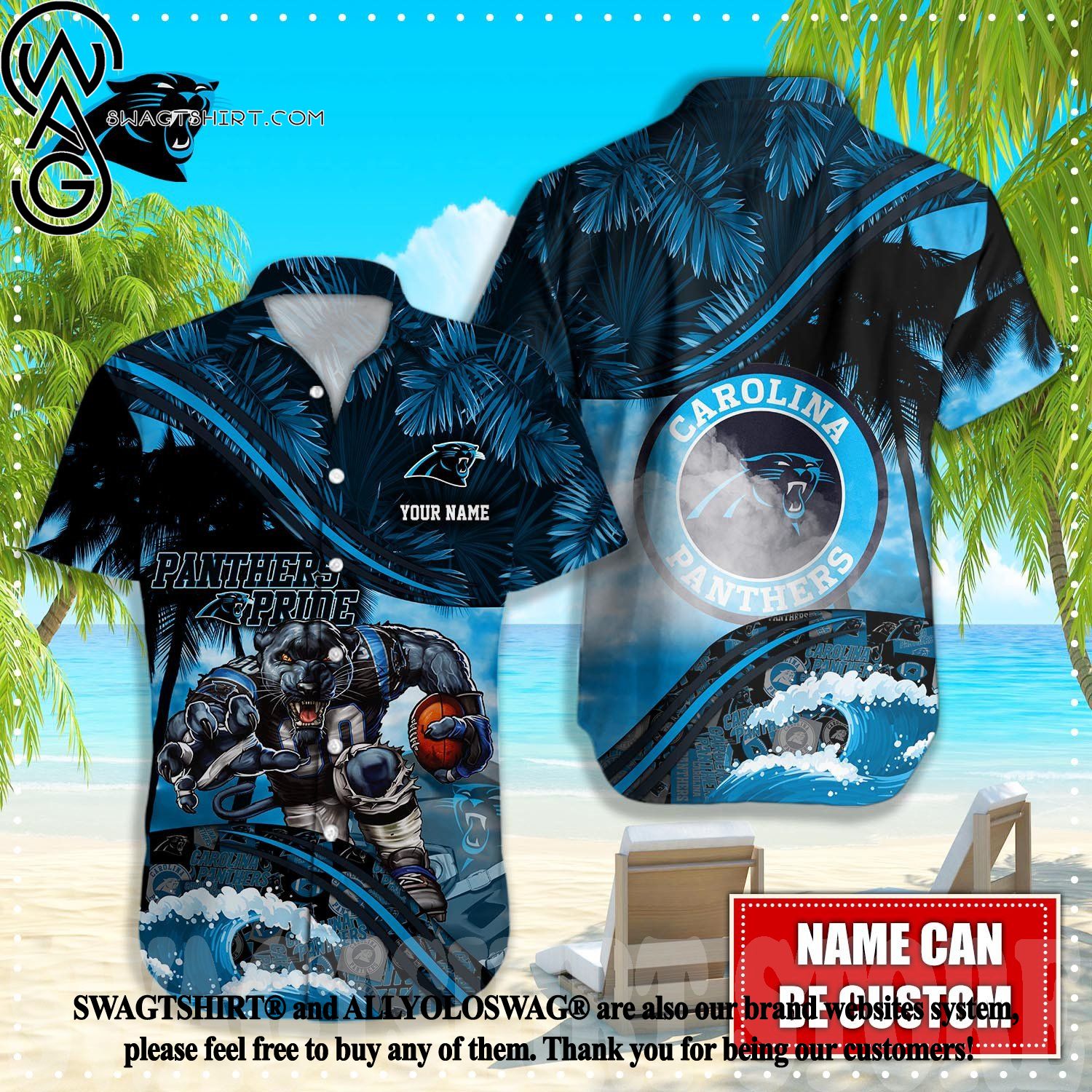 LIMITED NFL Carolina Panthers Special Hawaiian Design Button Shirt