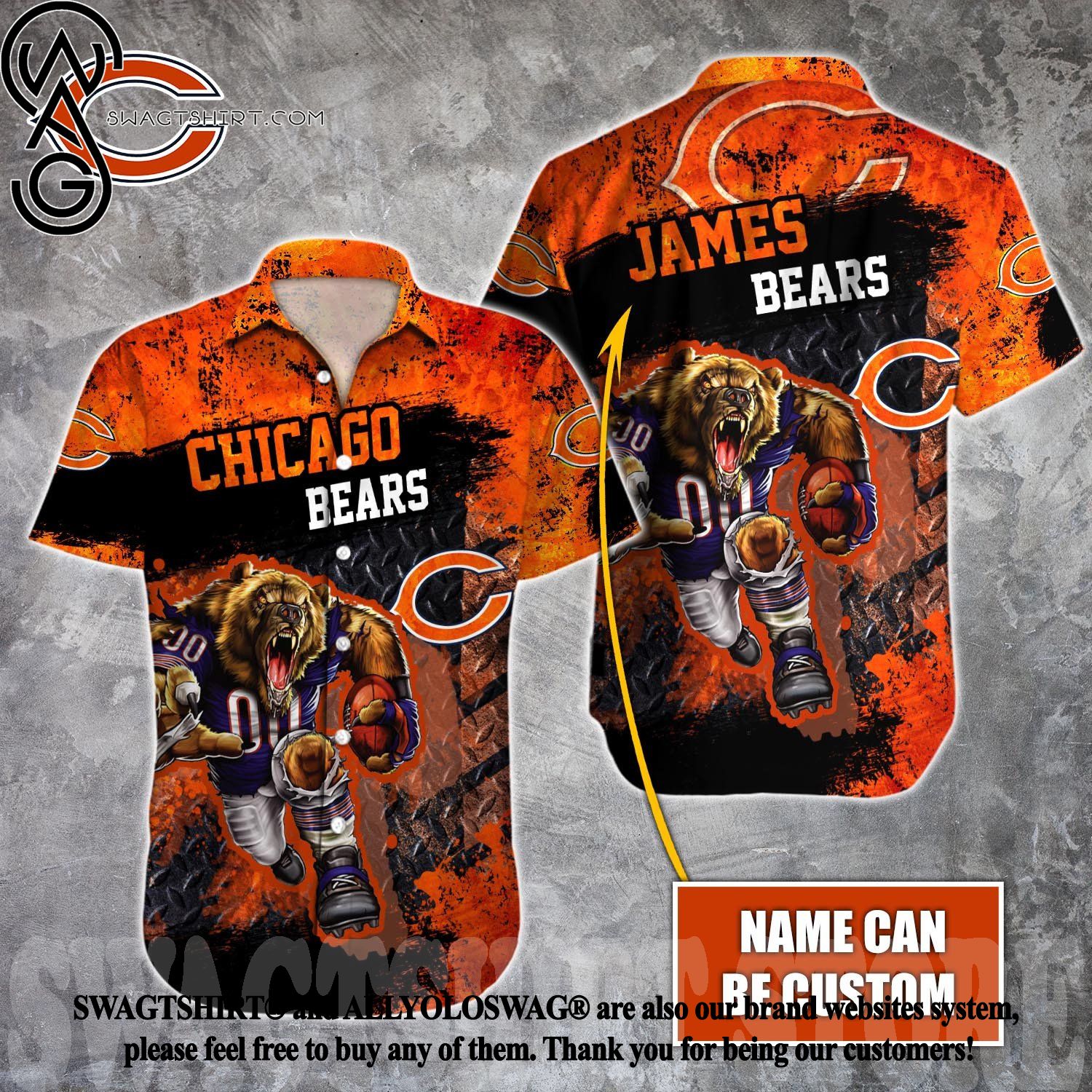 NFL Chicago Bears 3D Funny Hawaiian Shirt - Bring Your Ideas, Thoughts And  Imaginations Into Reality Today