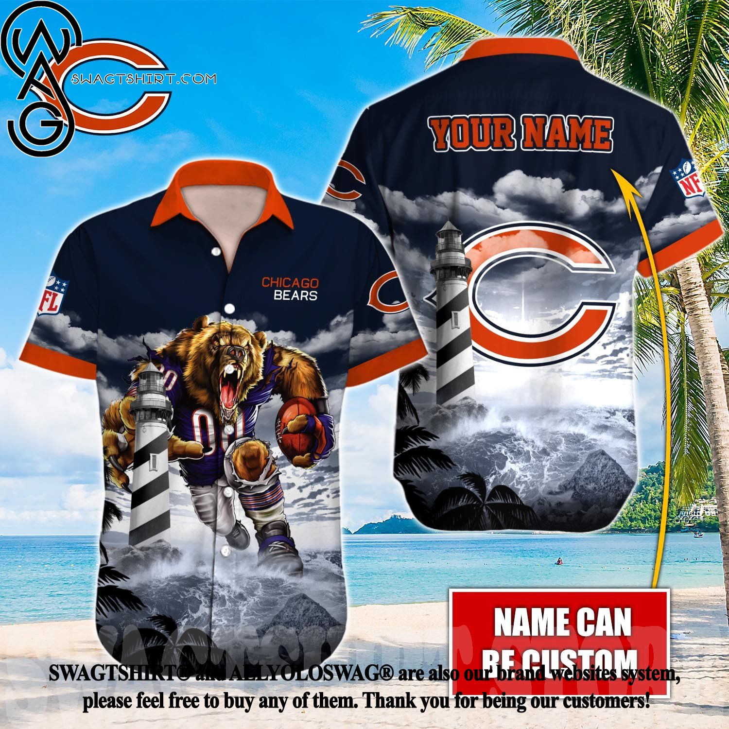 Best Selling Product] Chicago Bears NFL All Over Print 3D