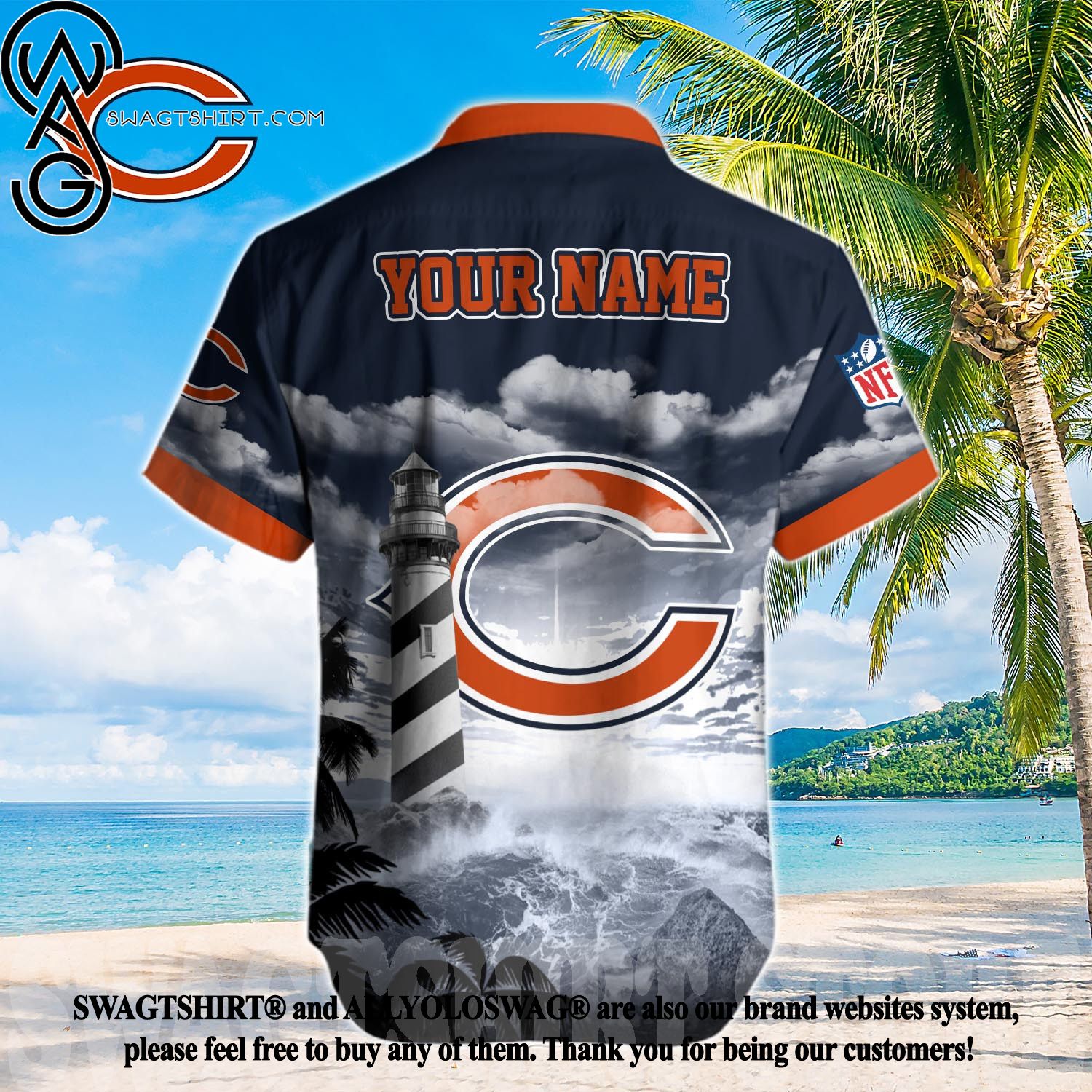 hawaiian chicago bears shirt